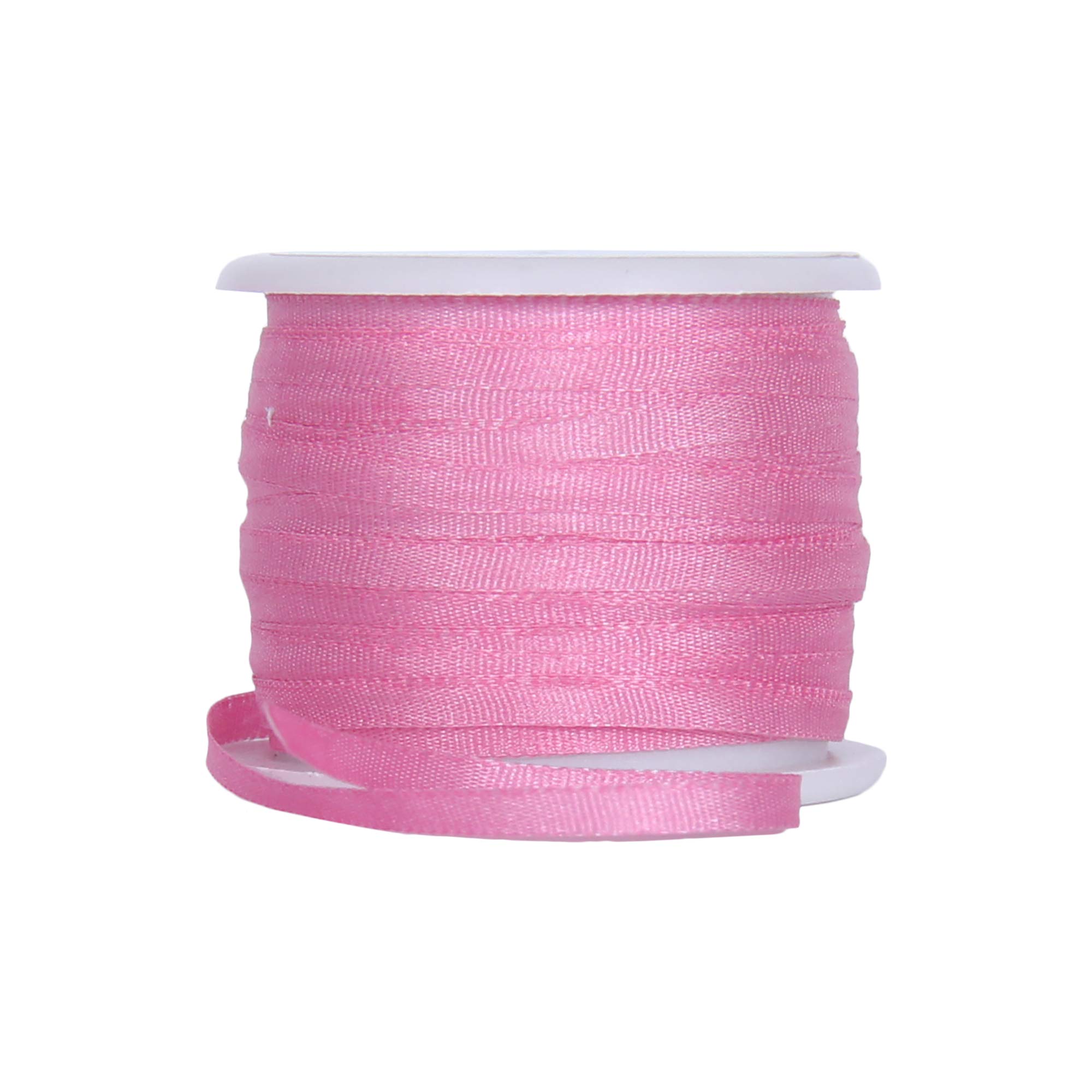 Threadart 2mm Silk Ribbon Set - 4 Spools (Red & Pink Shades) - 100% Pure Silk Ribbon - 10m (11yd) per Spool - Total 44 Yards - Perfect for Gift Wrapping, Scrapbooking & DIY Crafts