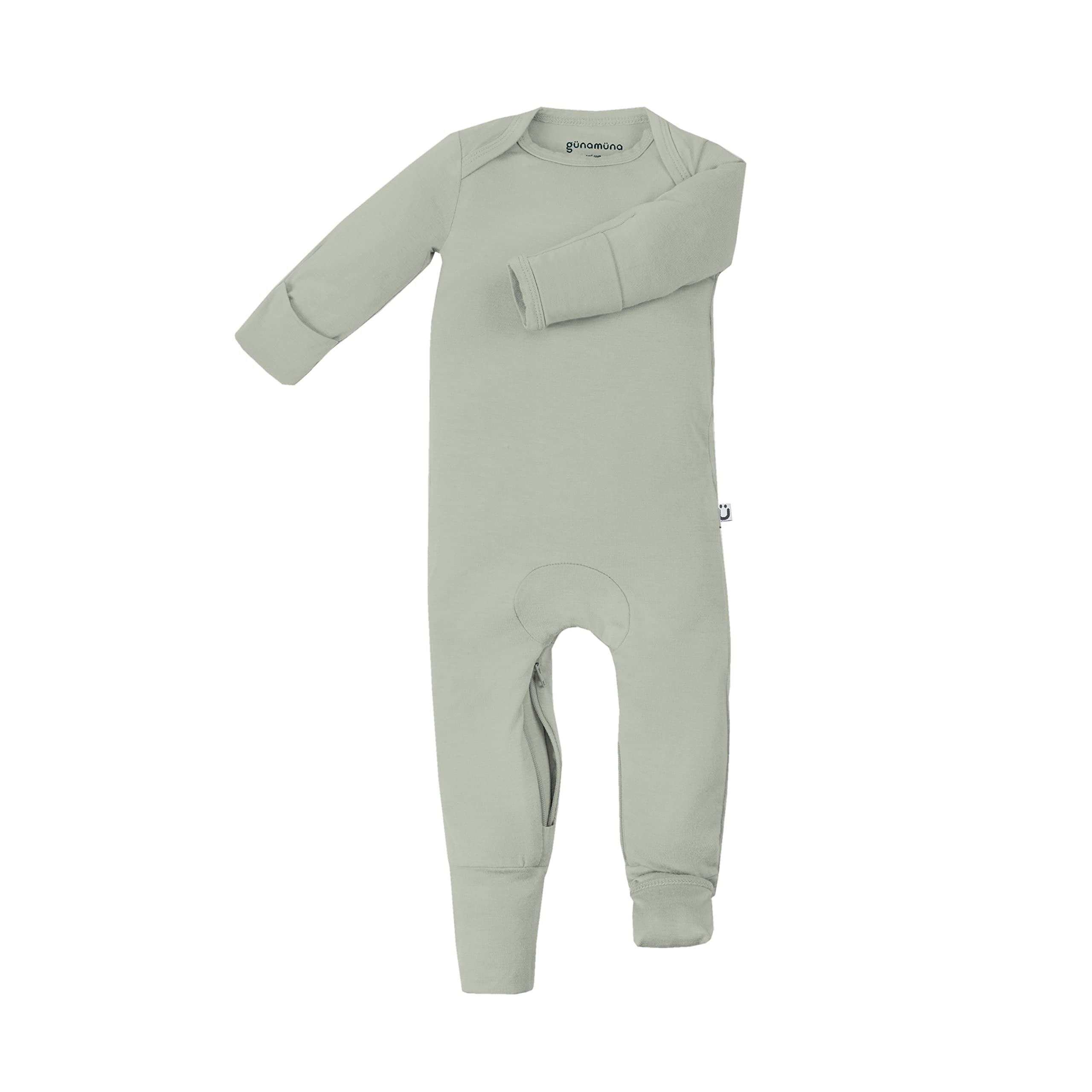 GUNAMUNA Ultra-Soft Bamboo Baby Pajamas - Unisex Convertible Footie Romper with Easy Diaper Zipper | Perfect for Newborns, Infants & Toddlers | Ideal for Nighttime Sleep, Playtime & Diaper Changes