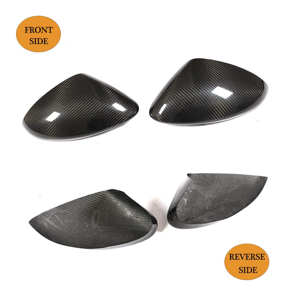 MCARCAR KIT Real Dry Carbon Fiber Mirror Cover for Alfa Romeo Stelvio 2017-2019 - Side Rearview Mirror Caps, Exterior Shell Upgrade - Perfect for Car Enthusiasts & Customization