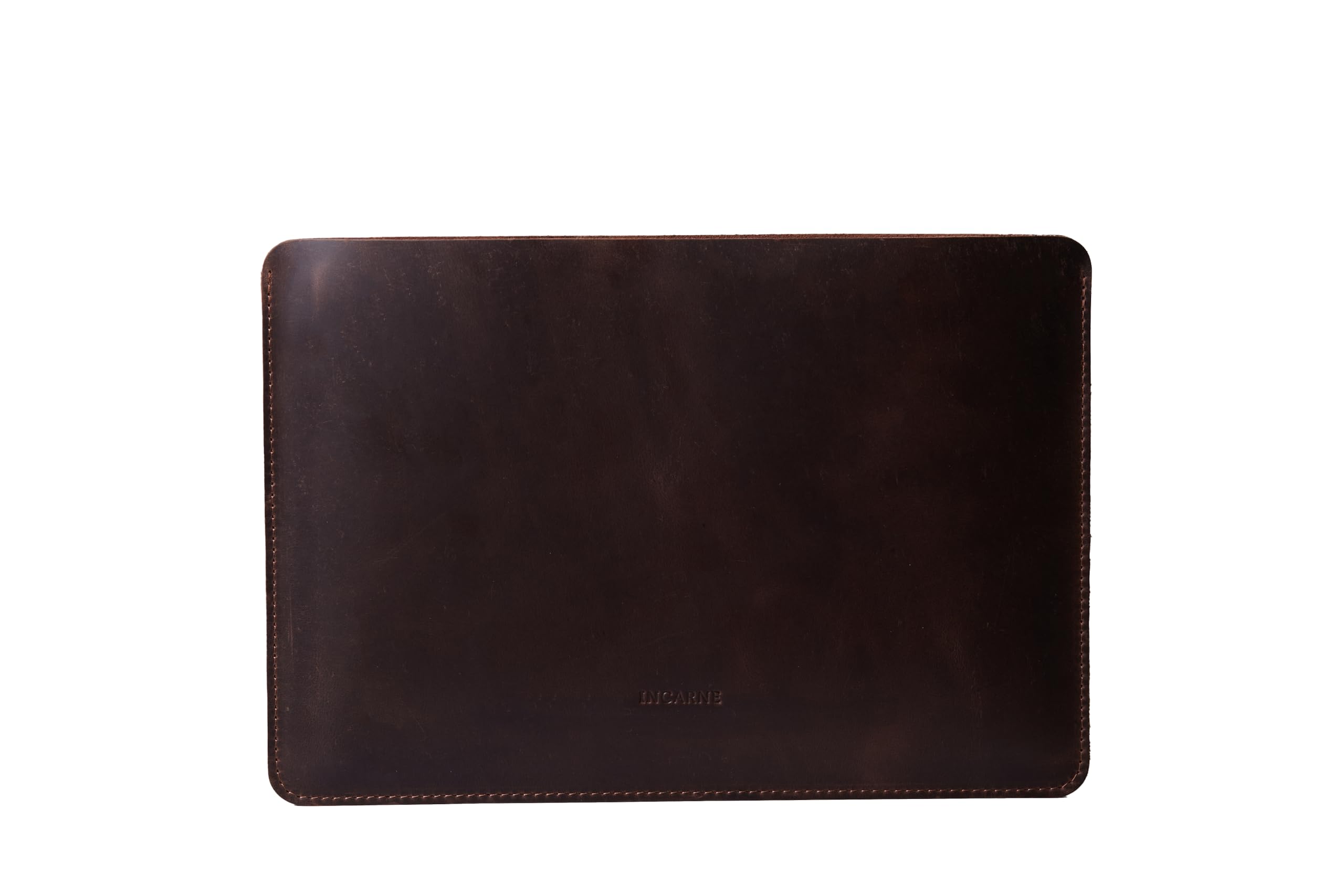 Premium Genuine Leather Laptop Case for MacBook Air & Pro 13 inch - INCARNE Brown Leather Sleeve Protector | Perfect for Business, Travel & College Use