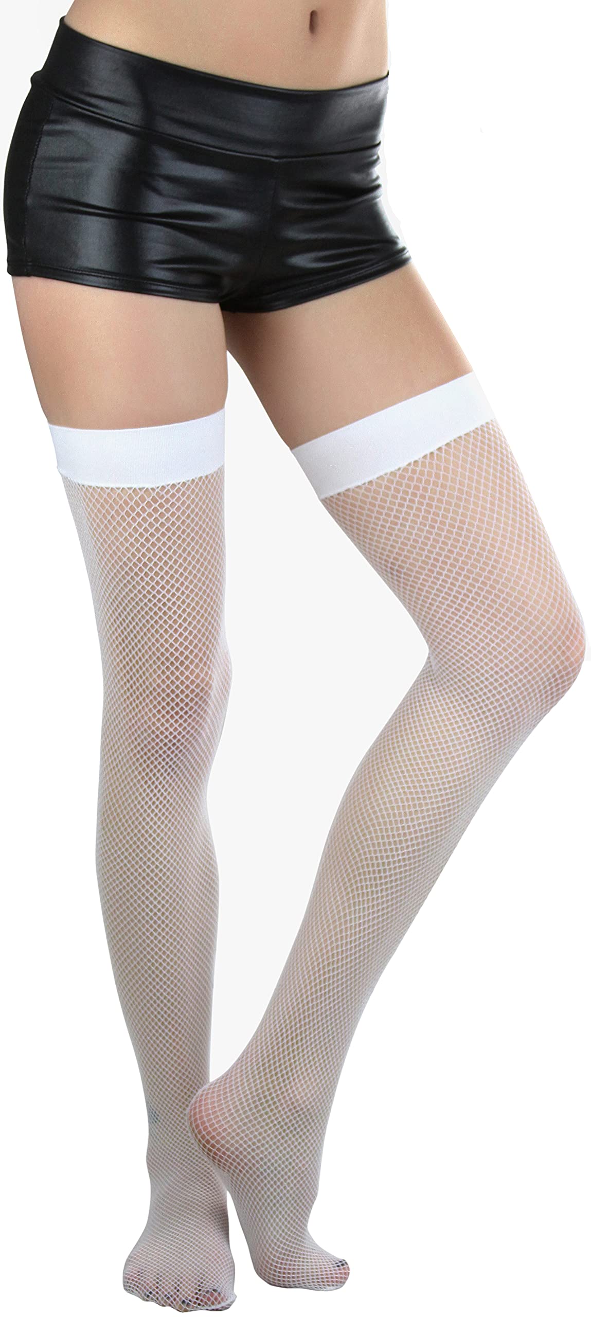 ToBeInStyle Women’s Bright & Vibrant Fishnet Thigh High Stockings - Sexy Fashion Tights for Parties, Cosplay & Night Out