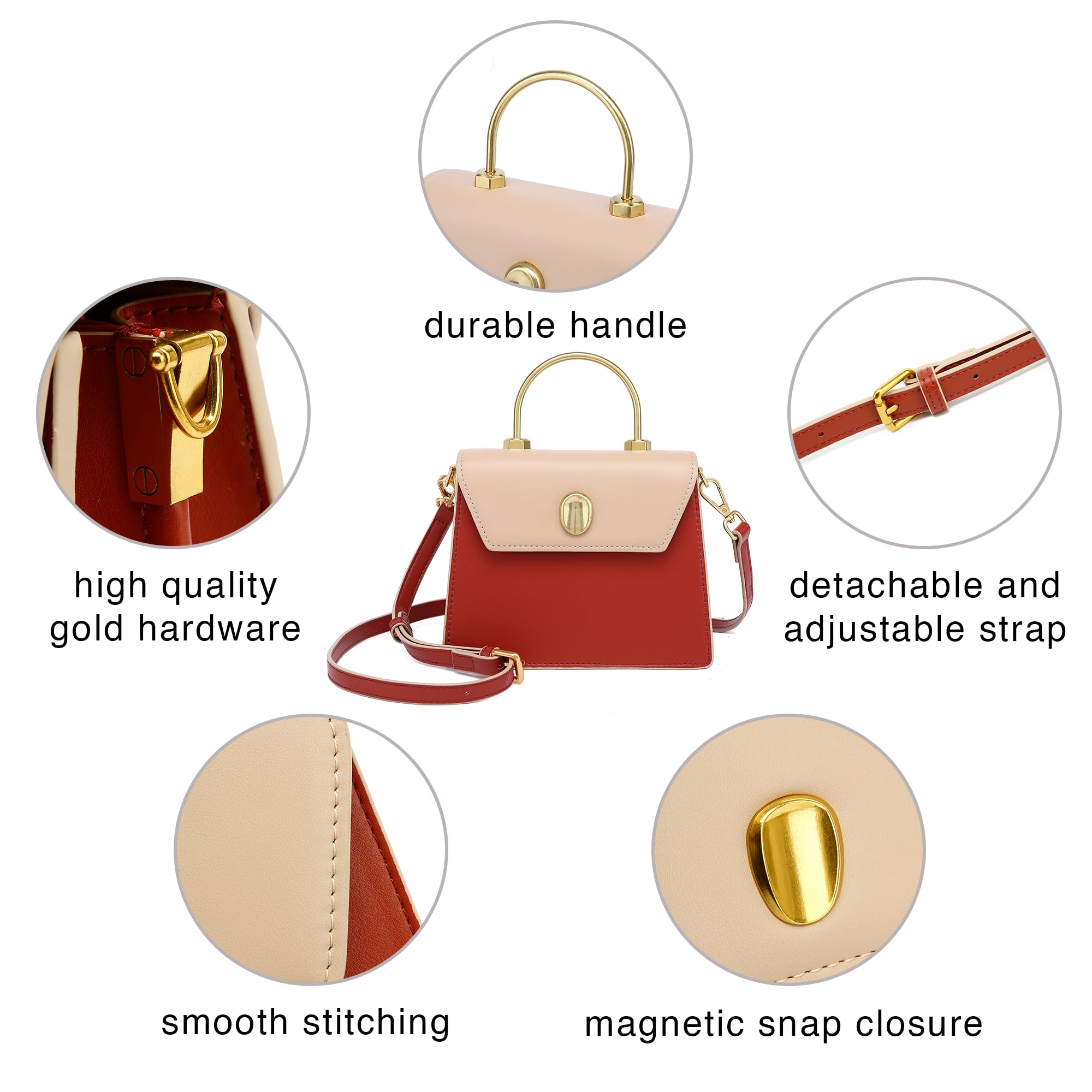 Stylish Scarleton Women's Crossbody Bag - Structured Mini Satchel Purse with Top Handle (H2077) | Perfect for Work, Travel & Everyday Use
