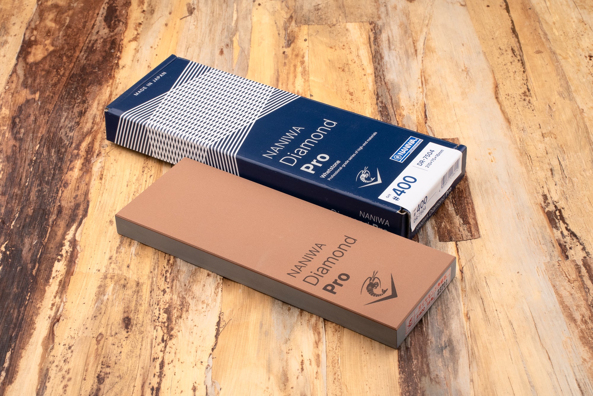 Naniwa Diamond Pro Stone 400 Grit DR 7504 - Premium Sharpening Stone for Knives, Tools & Chisels | Ideal for Professional Chefs & Woodworkers