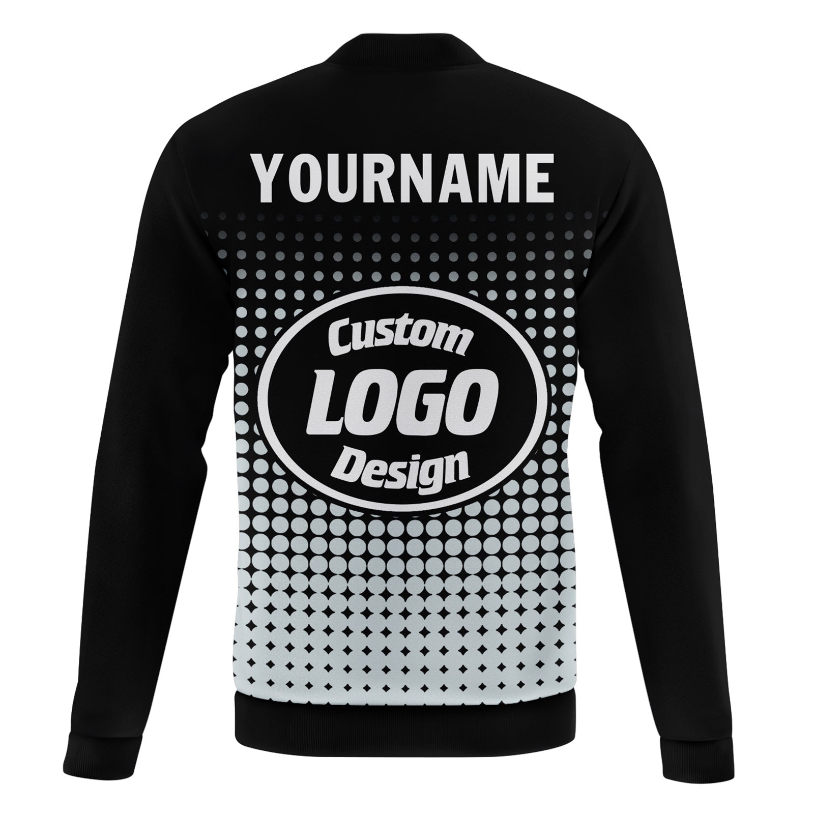Custom Personalized Bomber Jacket with Full Snap Closure - Varsity Letterman Style (PR092 D020346) | Perfect for High School Sports, Gifts & Casual Wear