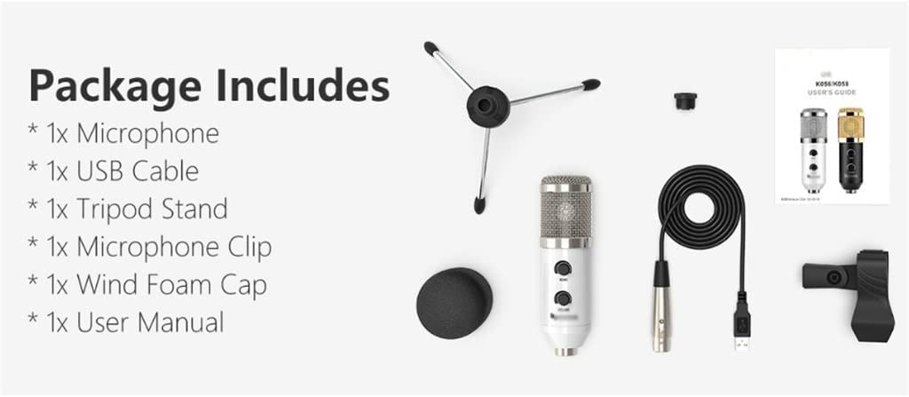ZWYUAN USB Condenser Microphone - Plug & Play PC Microphone for Podcasting, Streaming, Gaming & Online Meetings | Studio Quality Recording for YouTube, Zoom & Conference Calls