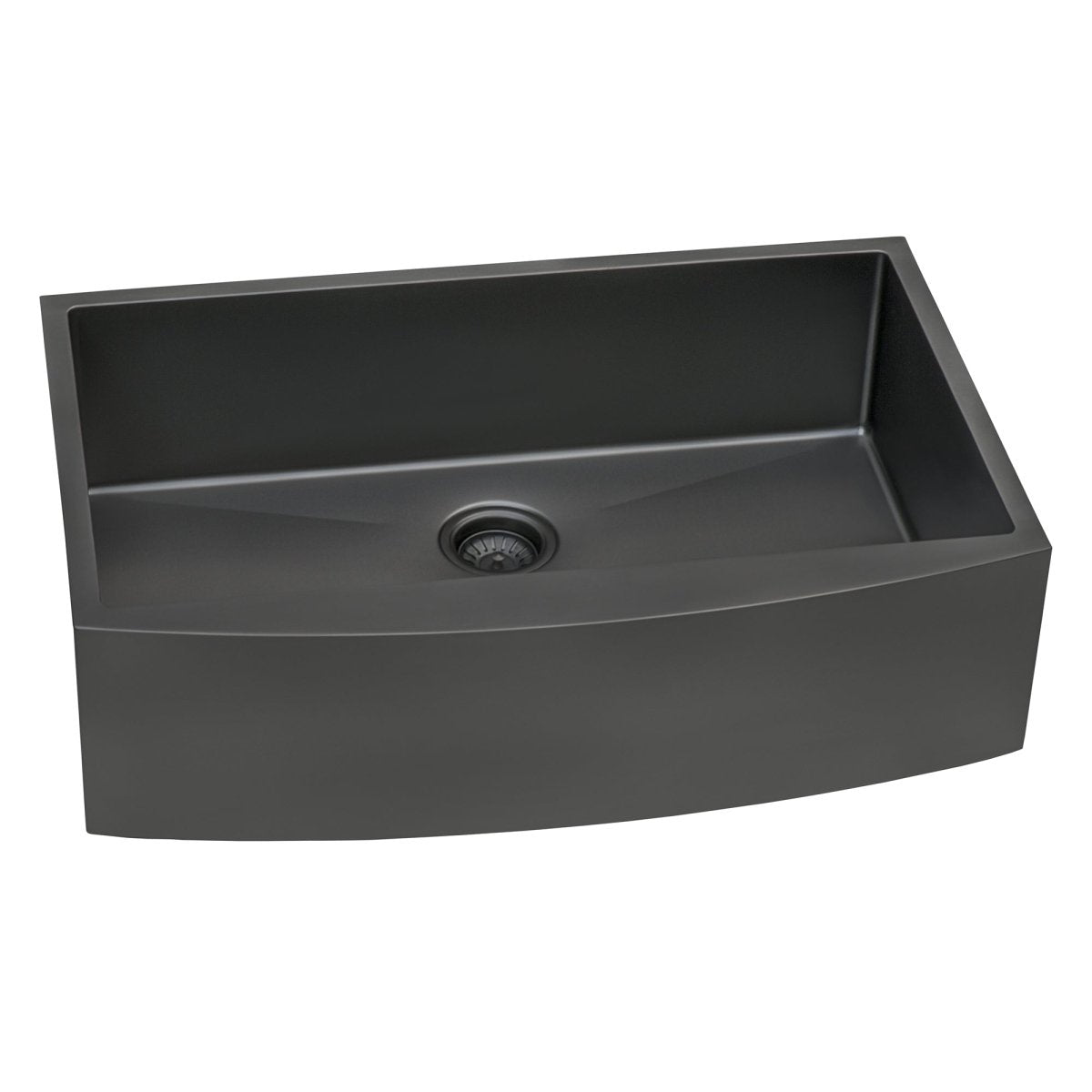 36 Inch Apron Front Farmhouse Kitchen Sink - Gunmetal Black Matte Stainless Steel Single Bowl for Modern Farmhouse & Rustic Kitchen Renovations