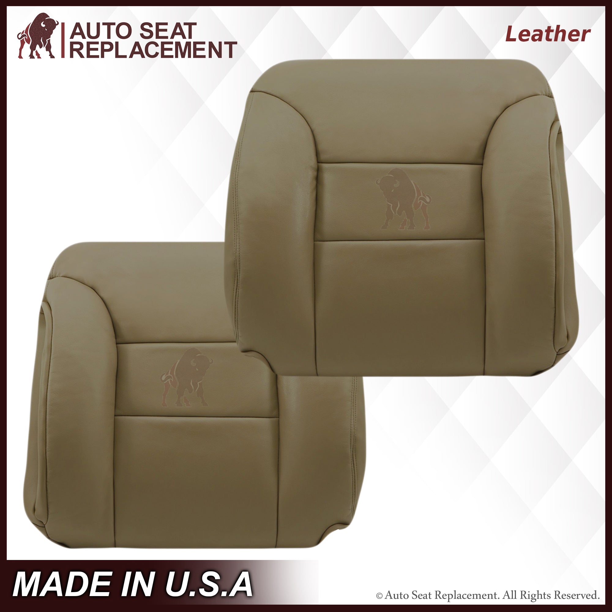 1995-1999 Chevy Tahoe Suburban Silverado Custom Fit Tan Seat Covers - Durable & Comfortable for Trucks & SUVs - Perfect for Road Trips, Camping & Daily Commute