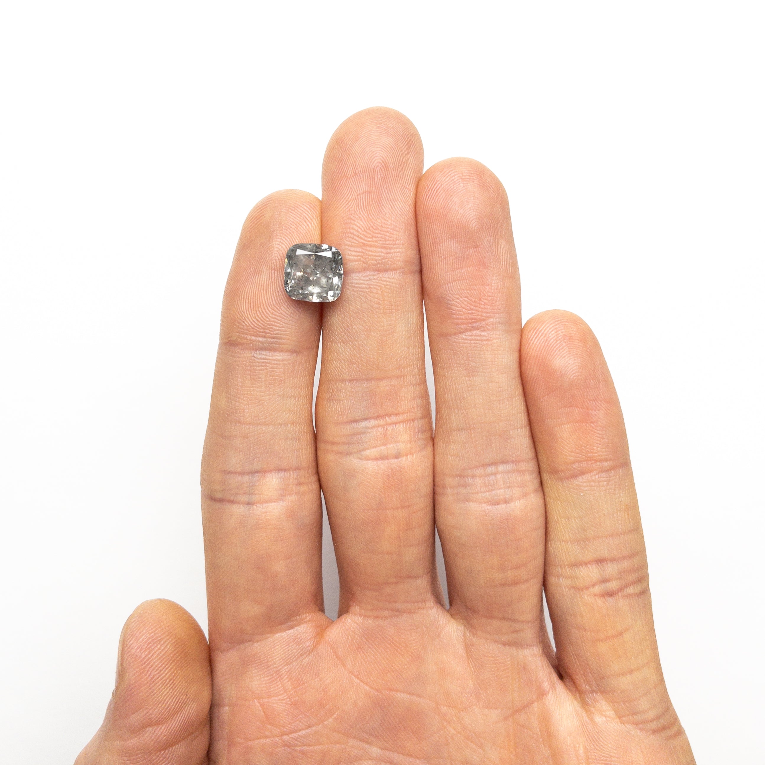 4.61ct GIA Certified I3 Fancy Grey Cushion Brilliant Cut Diamond - 9.25x9.14x5.80mm (GIA Report 18859) - Perfect for Engagement Rings & Luxury Jewelry