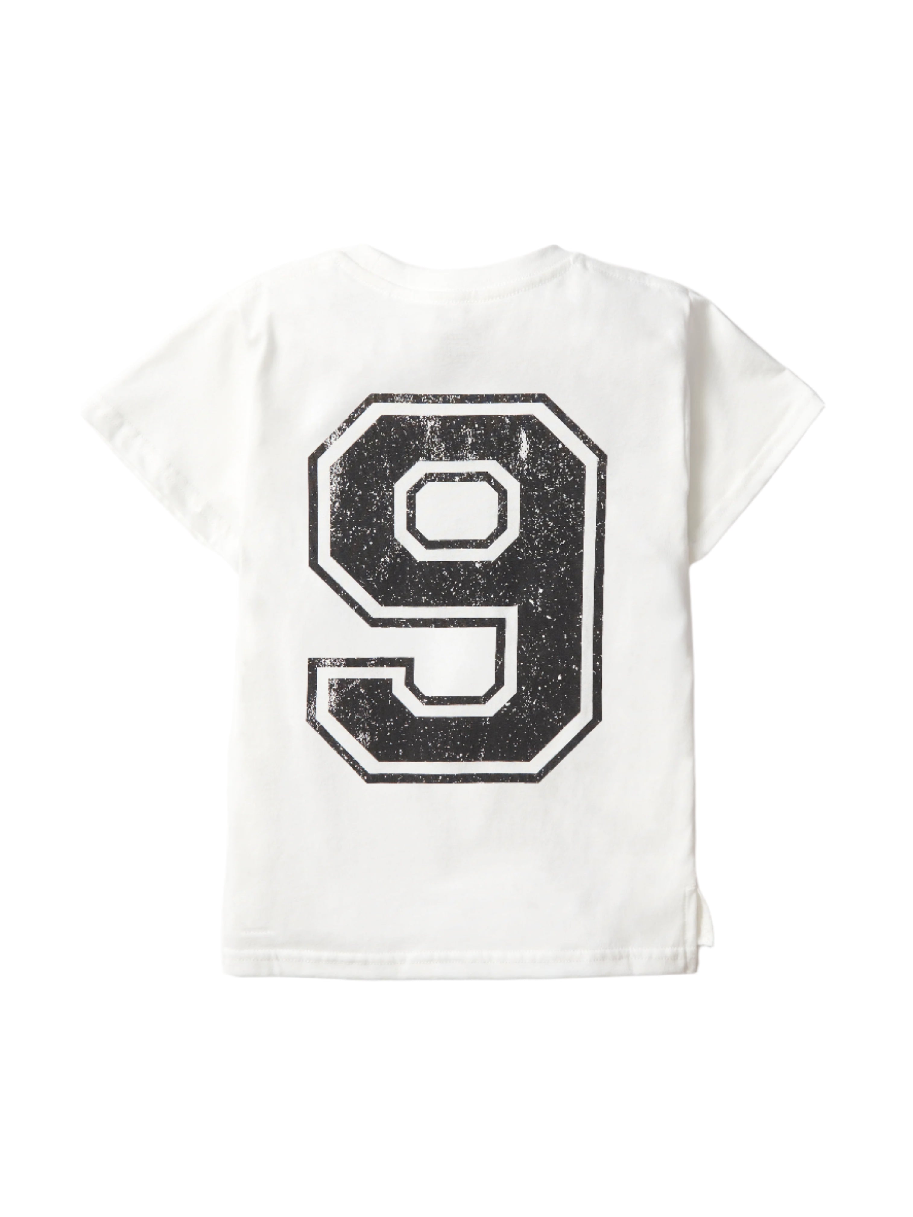 9th Birthday Elevated Tee - Premium White Cotton T-Shirt for Kids Birthday Party & Celebration