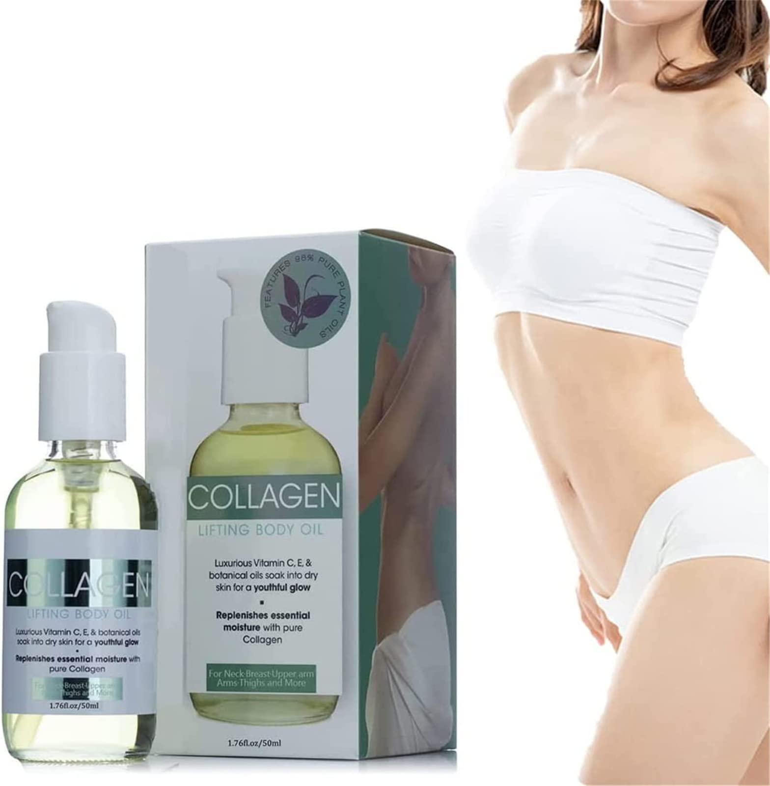 Beautylady Collagen Lifting Body Oil - Advanced Clinical Anti-Aging Treatment for Face & Body, Firming & Hydrating Serum (1pc) - Perfect for Night Routine & Skin Rejuvenation