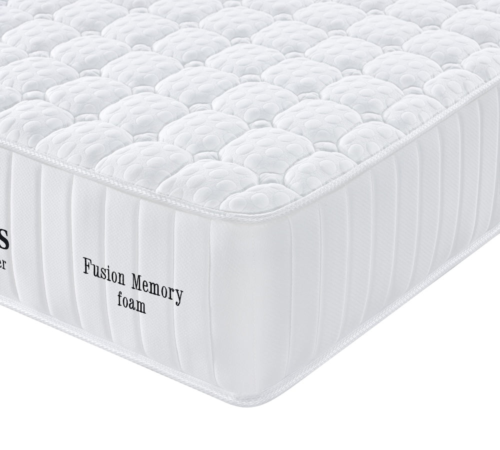 Back Bliss Fusion Memory Foam Mattress & Base - Queen Size Orthopedic Support for Back Pain Relief | Perfect for Bedroom, Guest Room & RV Use