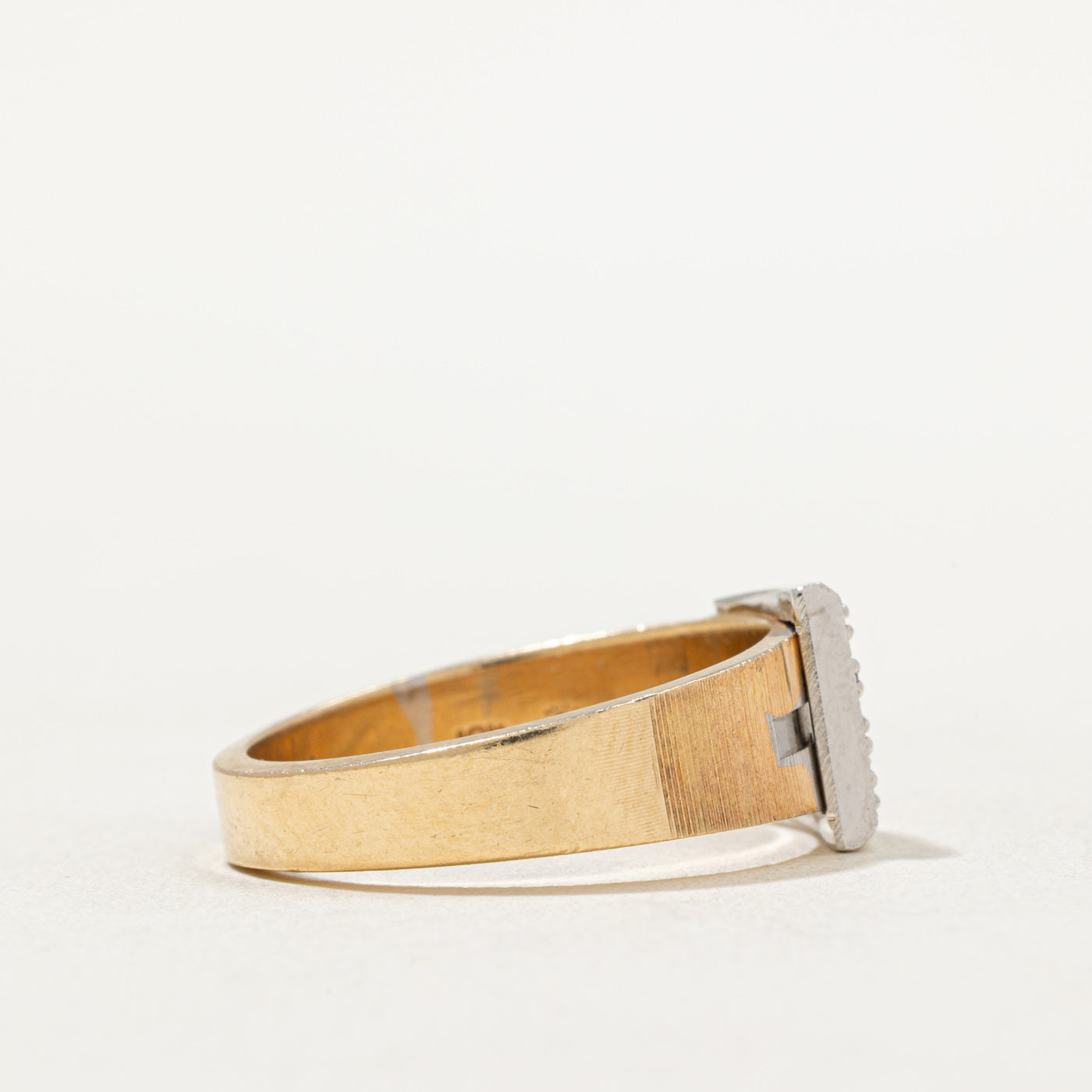 0.02ctw Diamond Belt Buckle Ring - Size 10.25 | Elegant Western Jewelry for Cowboy Boots & Country Style Outfits