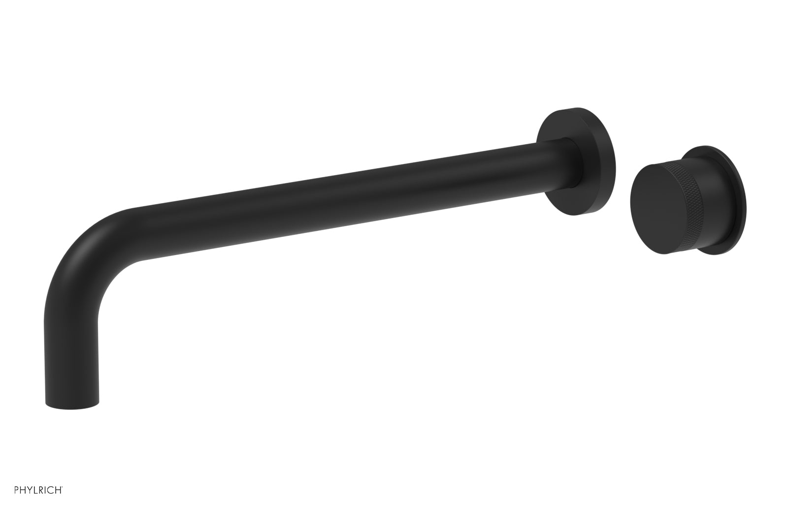 Basic II 12 Single Handle Wall Mount Lavatory Faucet Set with Knurled Handle - 230 18 12 - Perfect for Bathroom Sink, Powder Room, and Guest Bath Installation