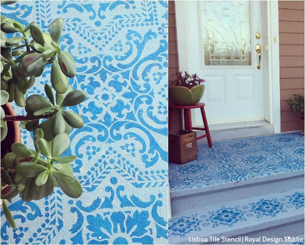 Lisboa Tile Stencil - Reusable DIY Ceramic Stencils for Home Decor, Wall Art & Craft Projects | Perfect for Bathroom, Kitchen Backsplash & Floor Tile Designs