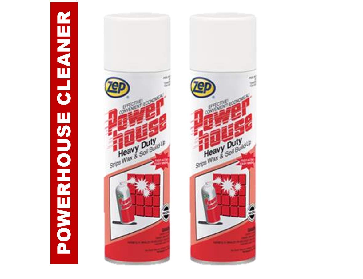 Zep Powerhouse Heavy-Duty All-Purpose Cleaner 18 Oz Aerosol Spray (Pack of 2) - Industrial Strength Degreaser for Kitchen, Garage, Workshop & Tough Stain Removal