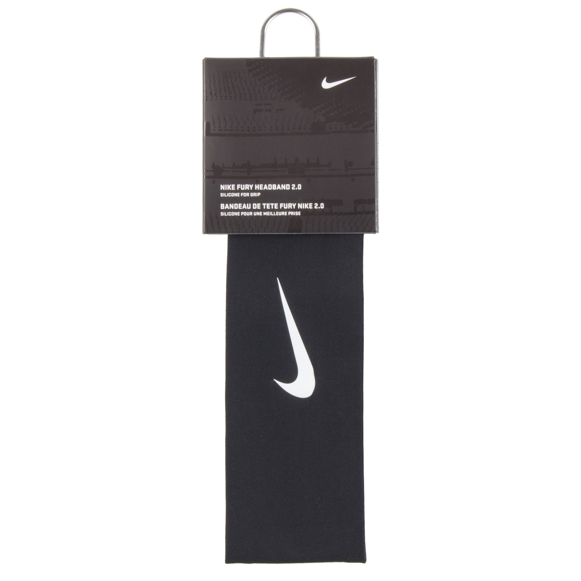 Nike Dri-Fit Head Tie 2.0 Headbands for Women & Men - Sweat Absorbing Sports Headband - White/Black - One Size Fits All - Perfect for Running, Yoga, Tennis & Workouts