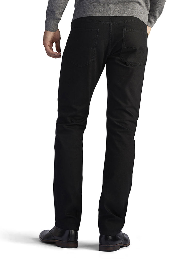 Lee Men's Modern Series Slim Tapered Leg Jeans - Black Stretch Denim Pants for Casual Wear & Everyday Comfort