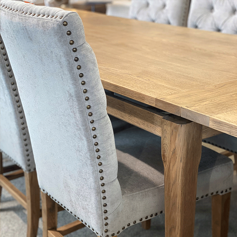 Hartley Extendable Dining Table - 6ft/7.5ft/9ft Double Extension for 8-12 People | Solid Wood Modern Farmhouse Style | Perfect for Family Gatherings & Dinner Parties