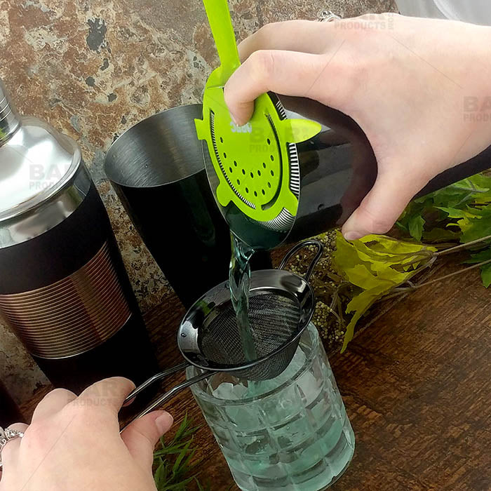 BarConic® Fine Mesh Strainer - Premium Gunmetal Kitchen Sieve for Filtering Tea, Coffee, Herbs & Spices | Ideal for Home Cooking, Baking & Cocktail Making
