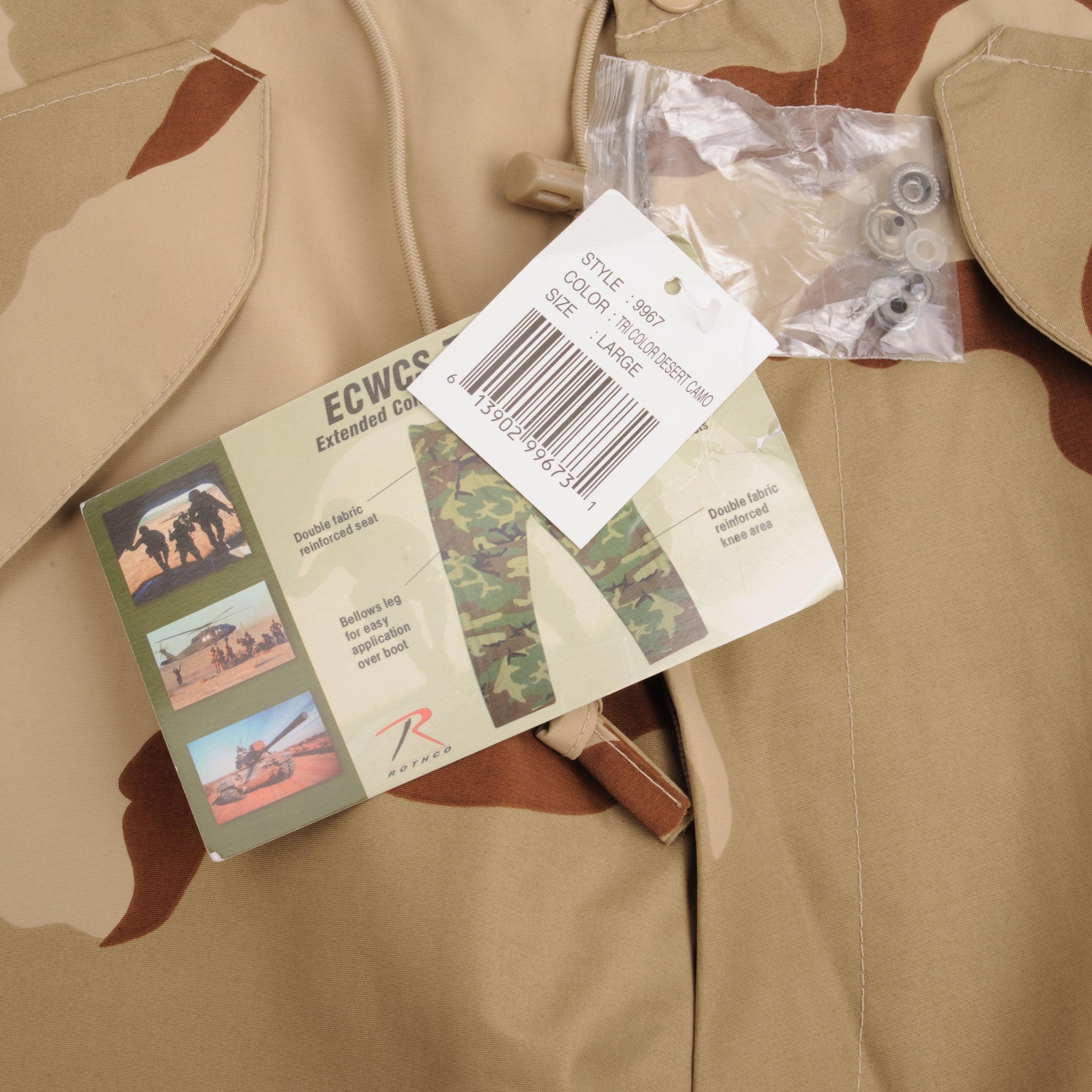 Vintage US Army ECWCS Desert Camo Pants - 2003 Issue, Large Regular, Deadstock | Military Surplus Trousers for Outdoor, Hiking & Tactical Use