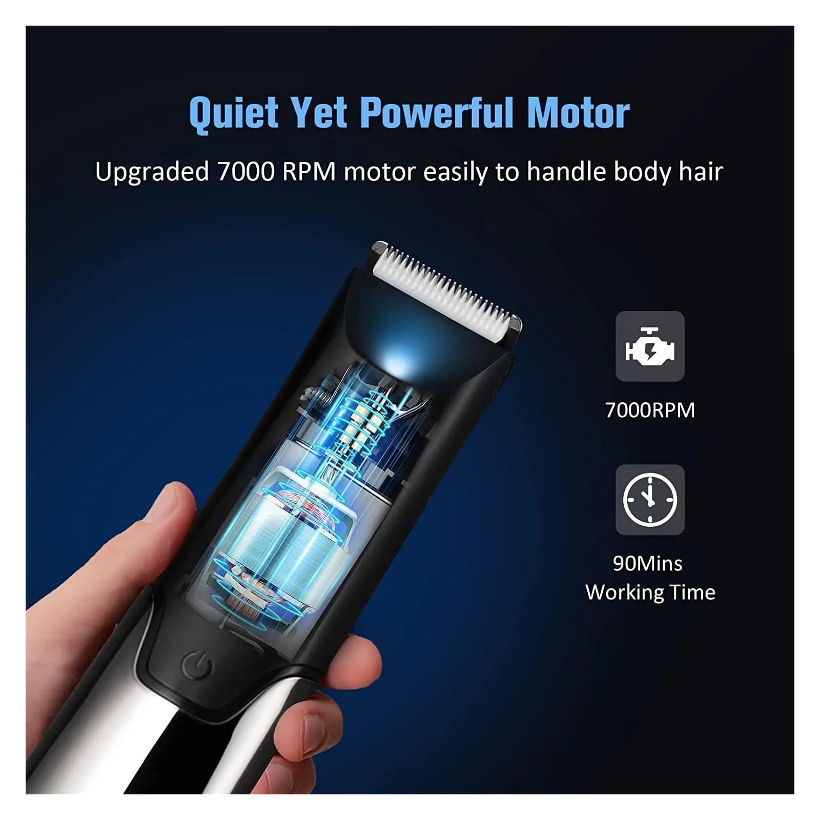 Premium Men's Groin & Pubic Hair Trimmer - Electric Body Grooming Clipper for Sensitive Areas, Bikini Line Shaver & Manscaping Razor - Perfect for Personal Grooming, Travel & Gym Use