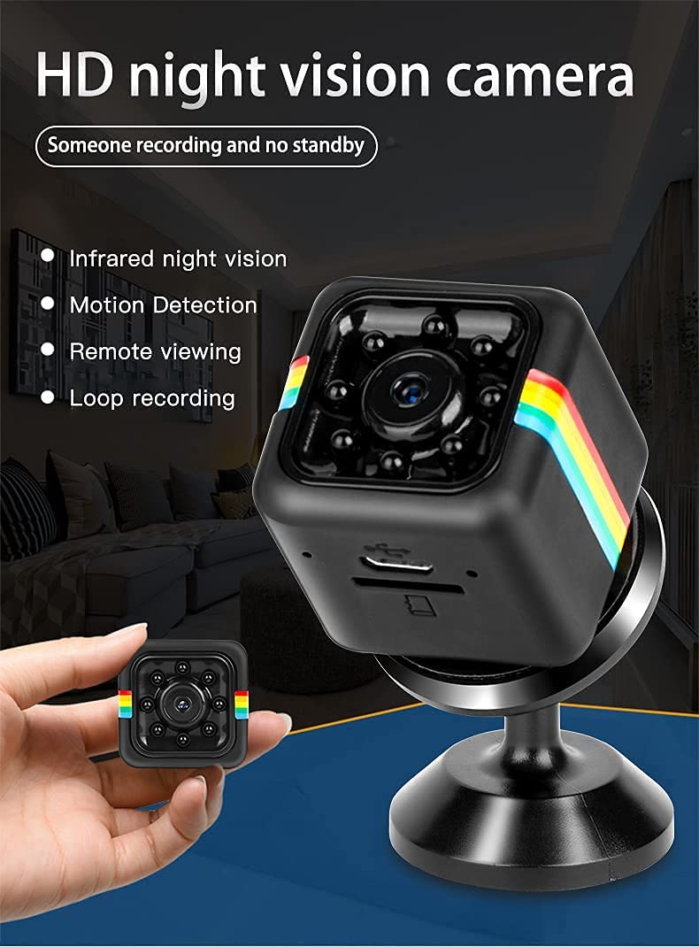 Mini Hidden WiFi Wireless Spy Camera 1080P - Tony Home Security Camera with Night Vision for Indoor/Outdoor Use, Small Pet/Dog Monitoring Camera with Real-Time Mobile Phone App - Perfect for Baby Monitoring, Home Surveillance & Pet Care