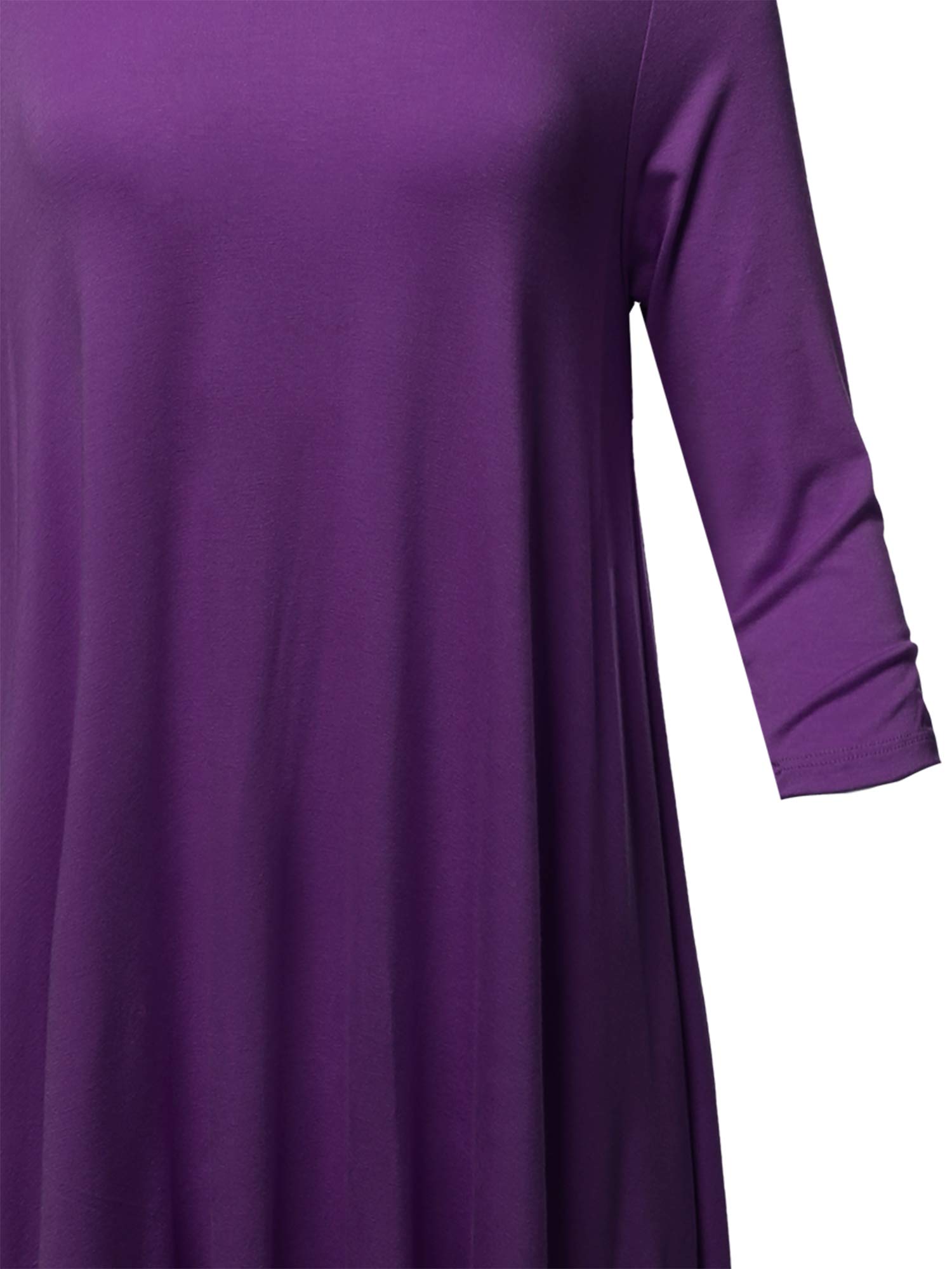 Emma Women's Casual Loose Fit Dolman Sleeve Tunic Dress Top - Comfortable Flowy Blouse for Everyday Wear, Work & Weekend Outfits