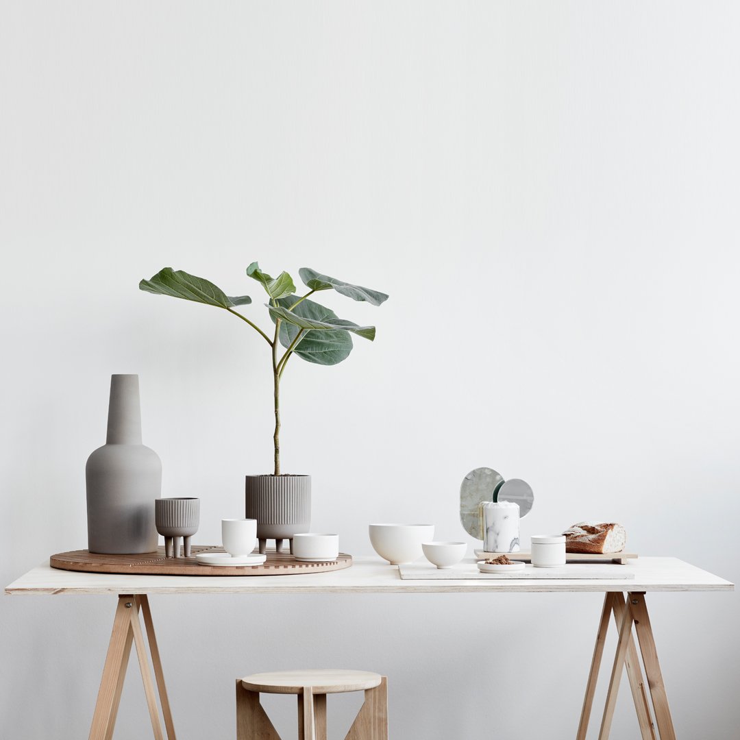 Kristina Dam Studio Dome Vase - Modern Ceramic Home Decor for Living Room, Dining Table & Wedding Centerpieces