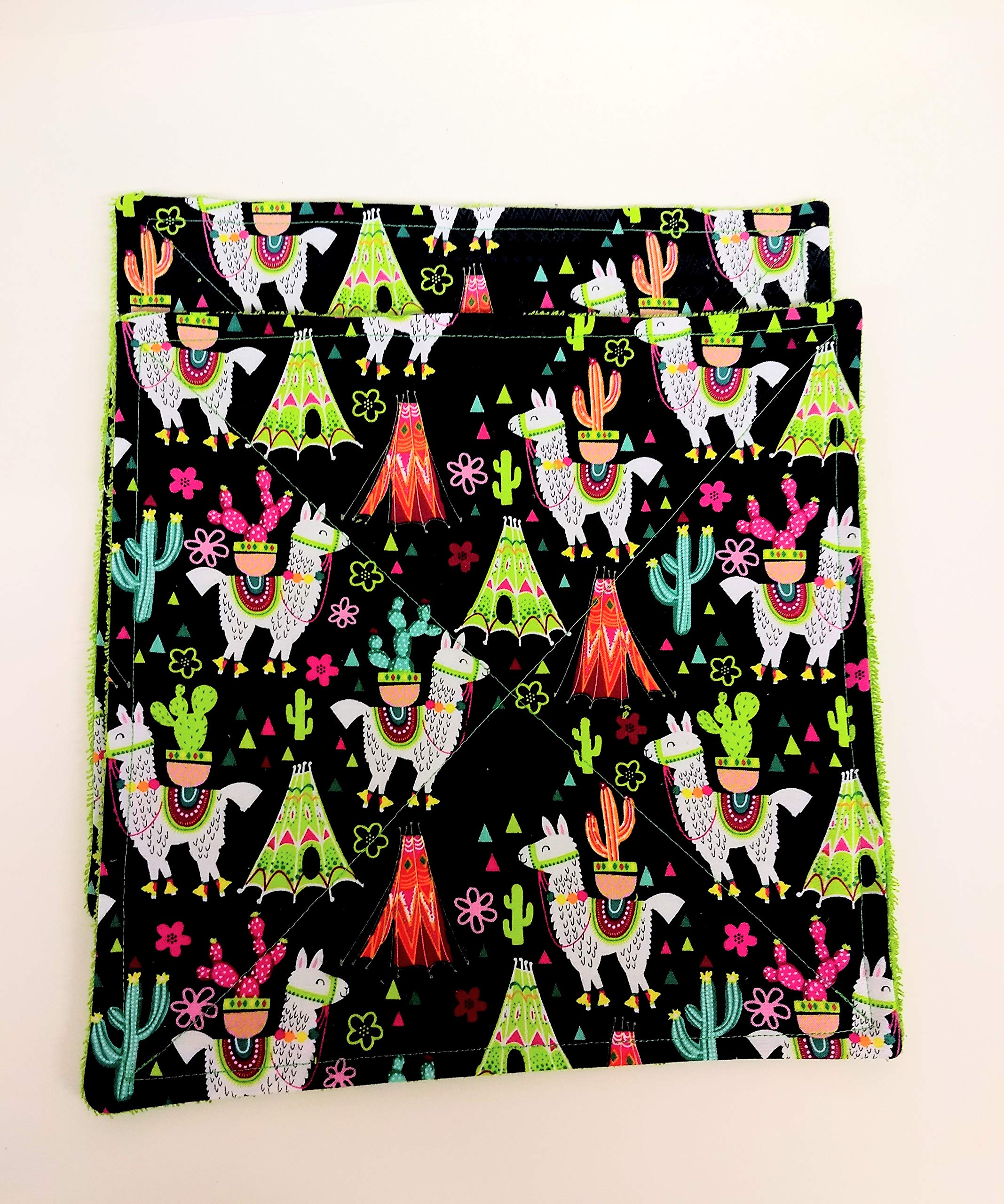 Premium 12 Inch Llama Terry Cloth Kitchen Dish Towel - Super Absorbent & Quick Drying for Dishes, Glassware & Counter Cleaning