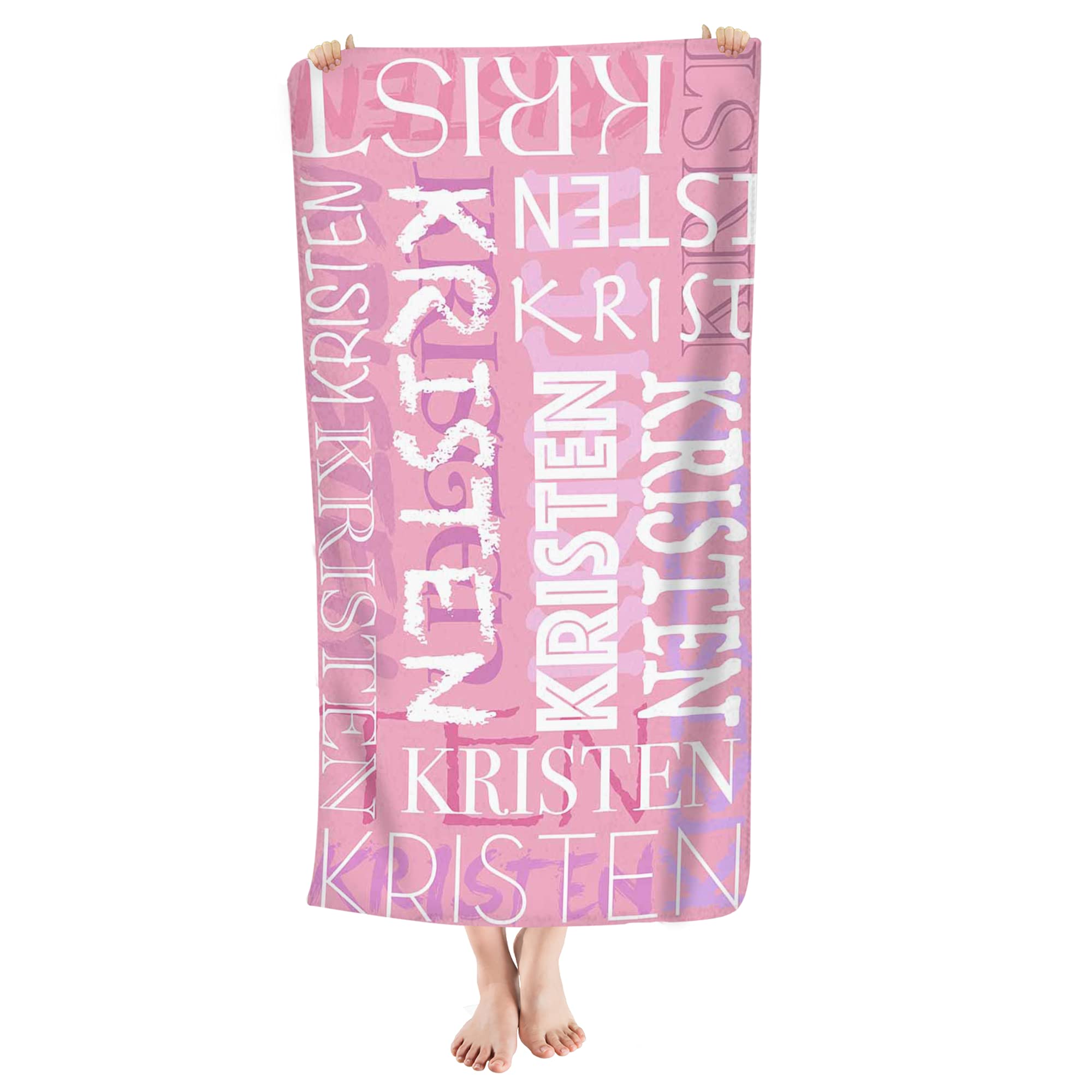 Custom Name Beach Towel for Boys & Girls - Personalized 30