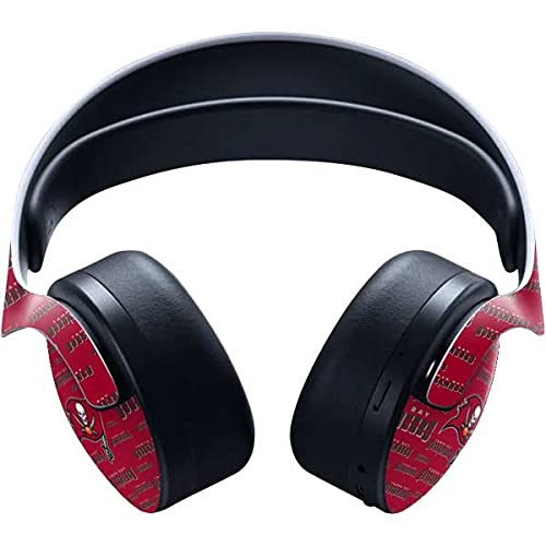 Officially Licensed NFL Tampa Bay Buccaneers Grey Blast Gaming Skin Decal for PS5 Pulse 3D Wireless Headset - Custom Protective Cover for Enhanced Gaming Experience