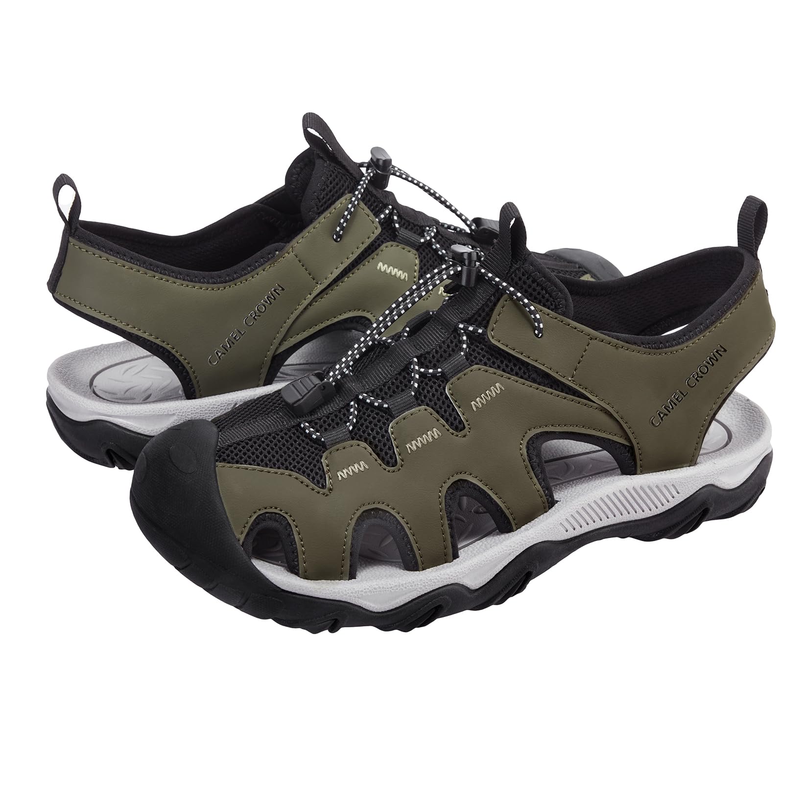CAMEL CROWN Men's Hiking Sandals - Anti-Slip Water Shoes with Arch Support for Beach & Camping