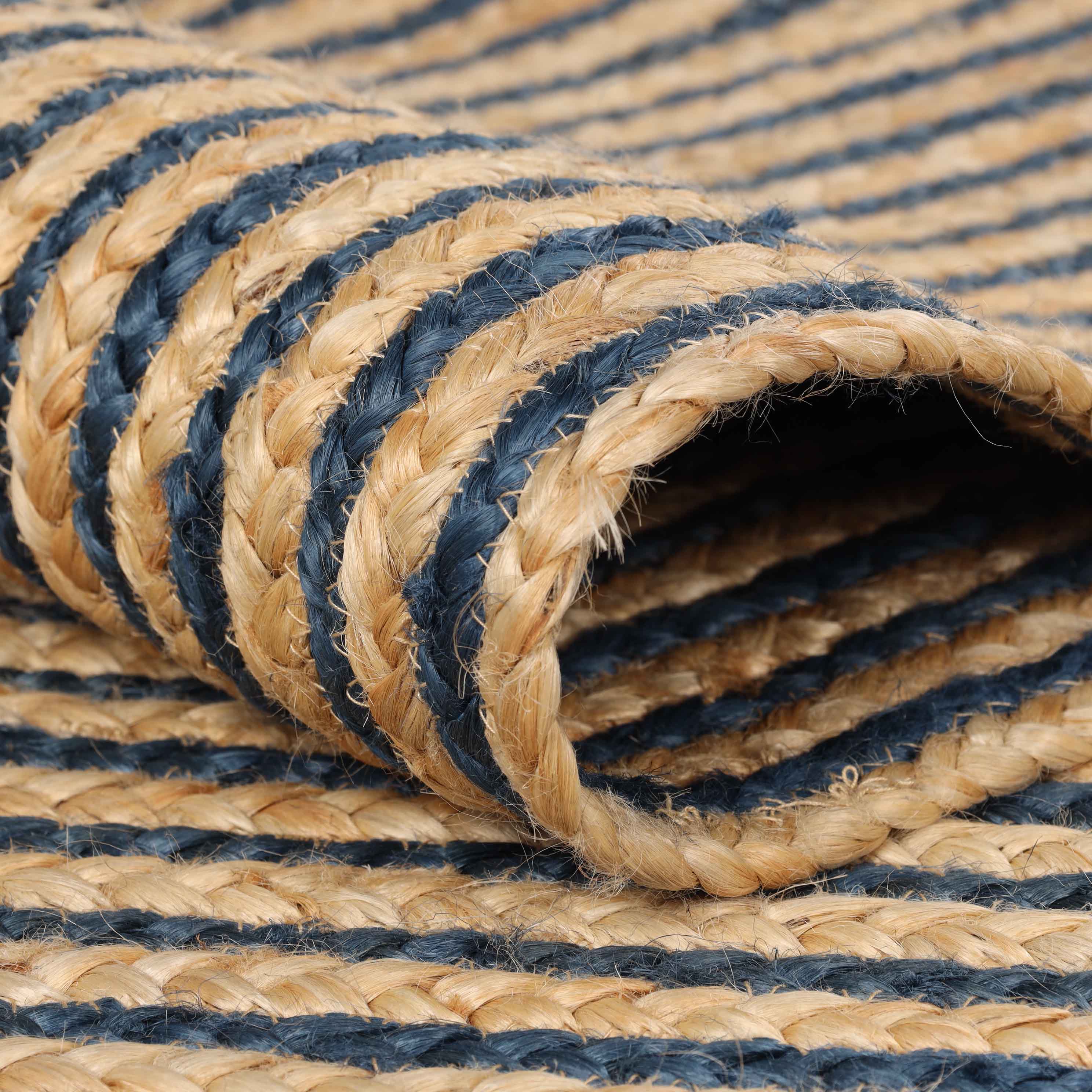 Braided Jute Reversible Handwoven Rug - Natural Fiber Indoor/Outdoor Area Rug for Living Room, Bedroom, Patio & Deck - Eco-Friendly Home Decor