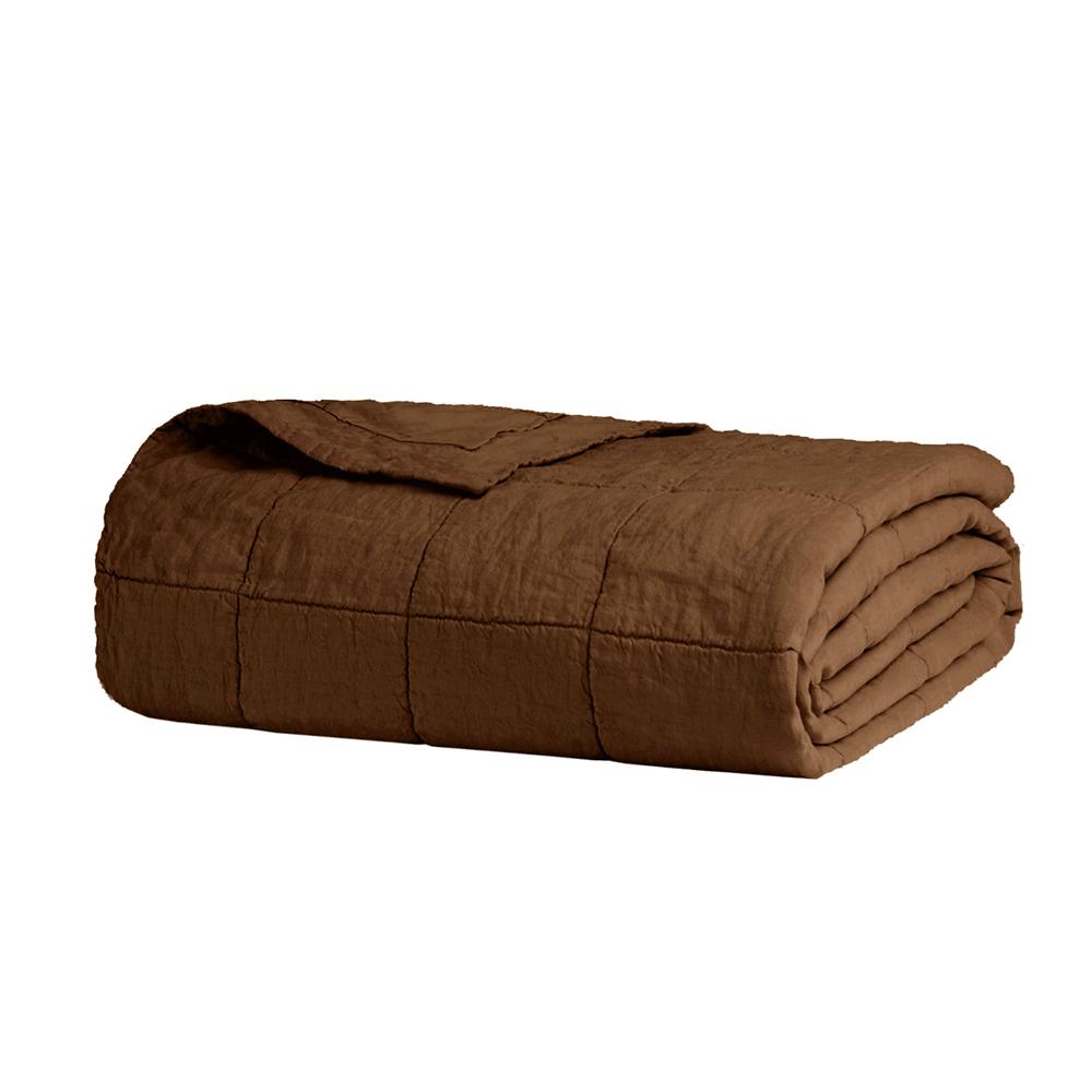 Premium French Flax Linen HAZEL Quilted Coverlet by Bambury - Breathable Bedspread for All Seasons | Perfect for Master Bedroom, Guest Room & Cozy Home Decor