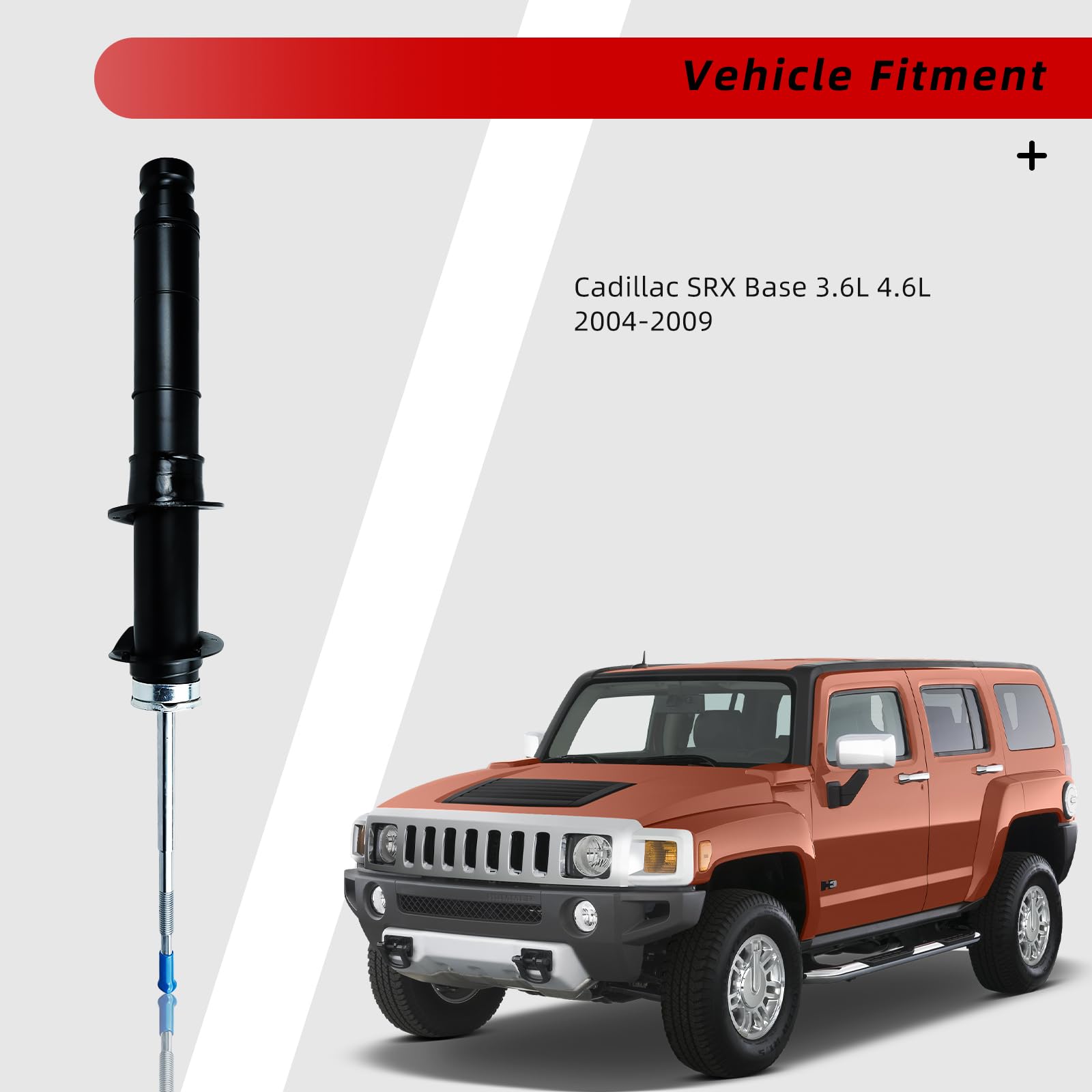 Topaz 22227648 Pair Front Air Shock Absorbers & Struts - Compatible with Cadillac SRX Base 3.6L 4.6L (2004-2009) | Smooth Ride & Enhanced Stability for Highway & Off-Road Driving