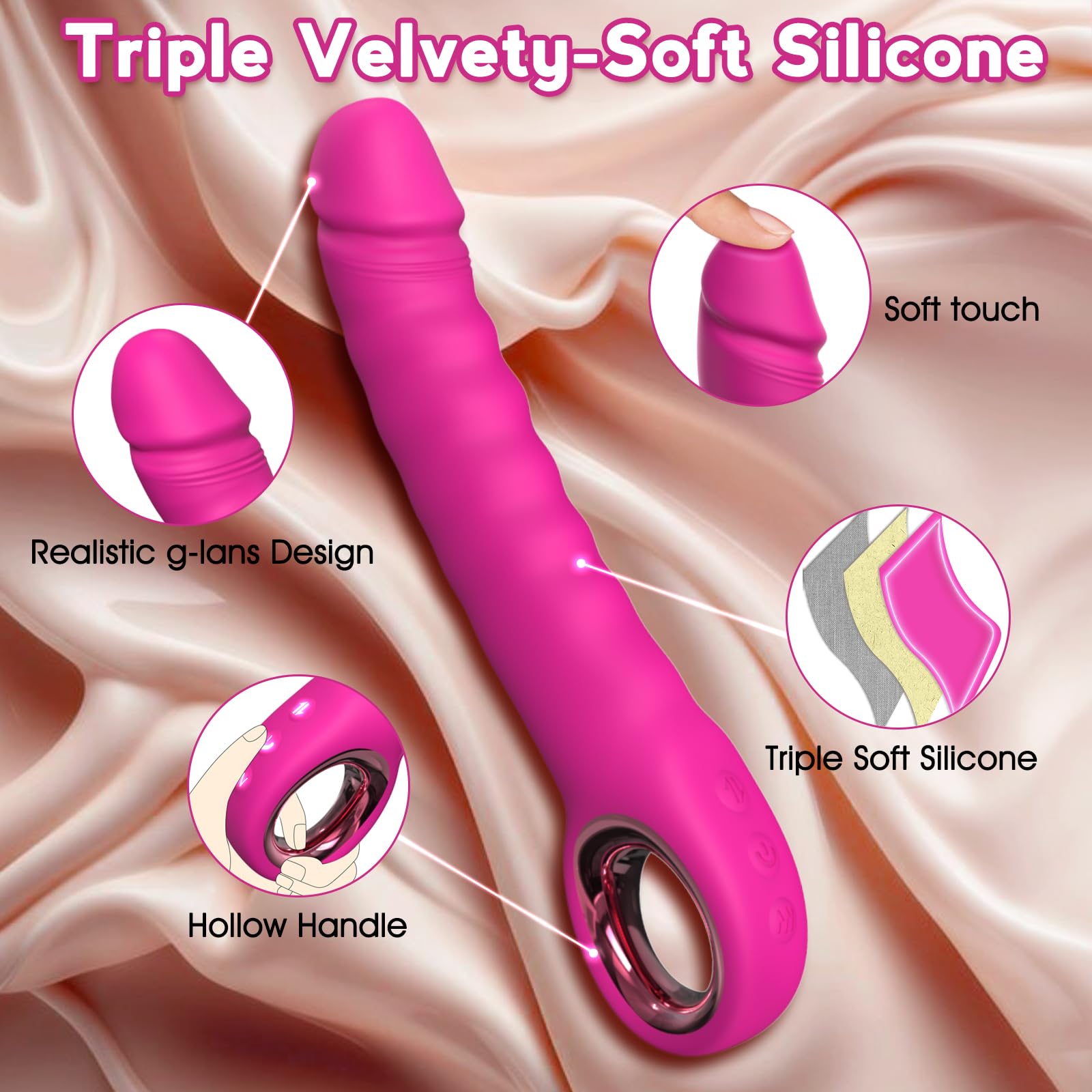 TLOZII Realistic Thrusting Dildo Vibrator - 7 Thrusting & 7 Vibration Modes, G Spot & Clitoral Stimulator, Waterproof Sex Toy for Women & Couples - Perfect for Solo Play, Couples Intimacy & Sensual Exploration