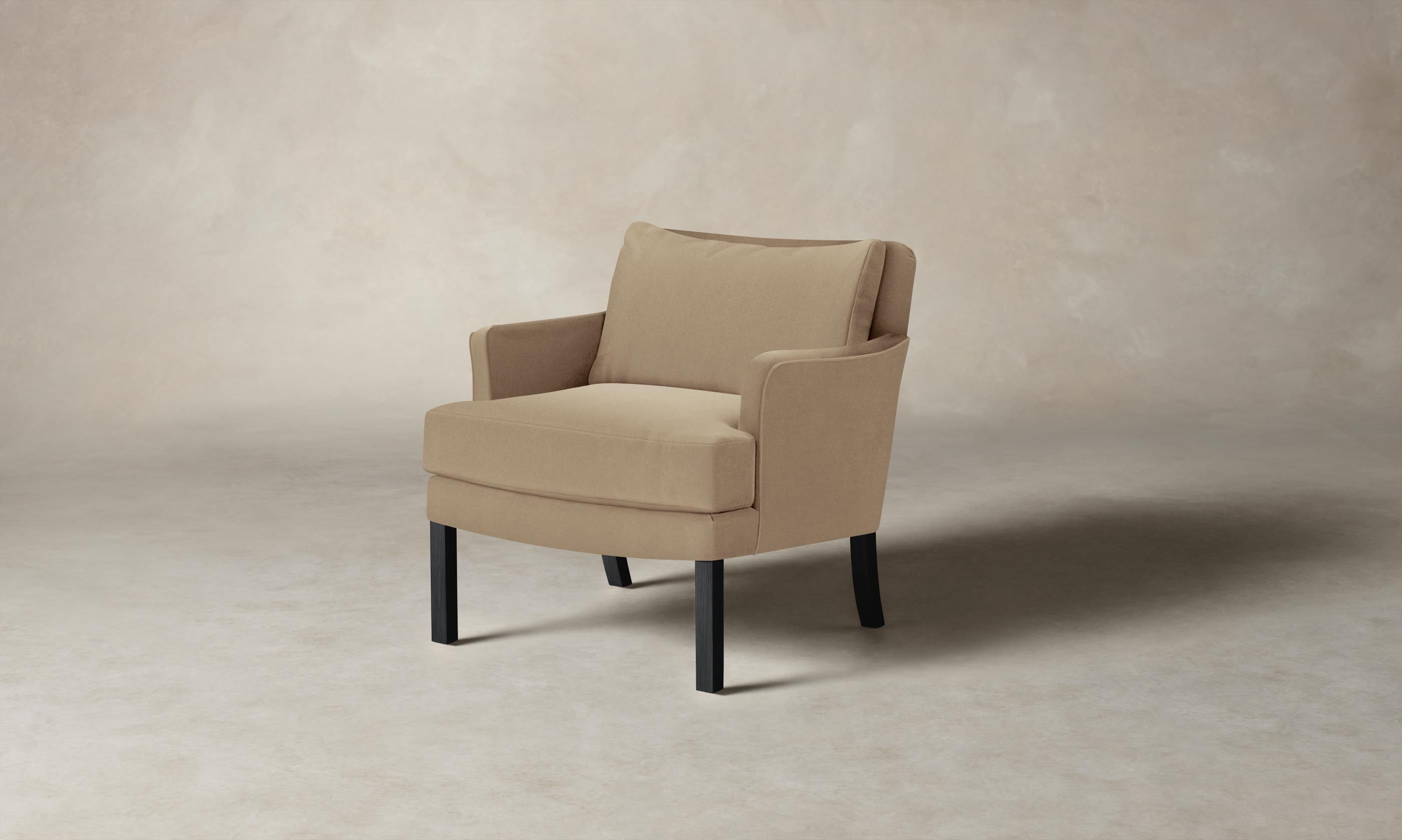 Premium Mohair Almond The Kaye Chair - Luxurious Comfort for Living Room, Office & Lounge Spaces