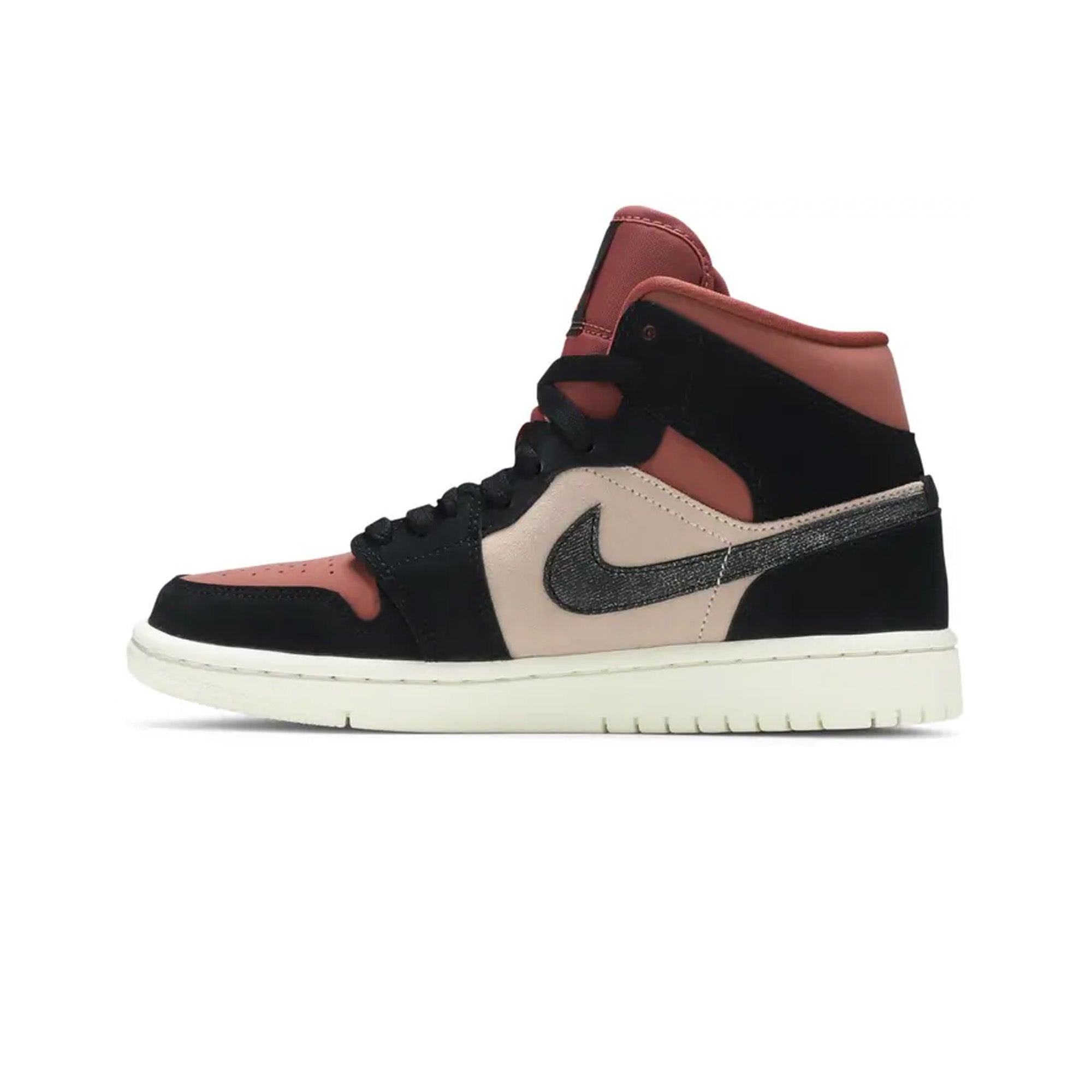 Air Jordan 1 Mid W 'Burgundy Dusty Pink' Women's Basketball Shoes - Stylish Sneakers for Casual Wear, Gym & Street Fashion