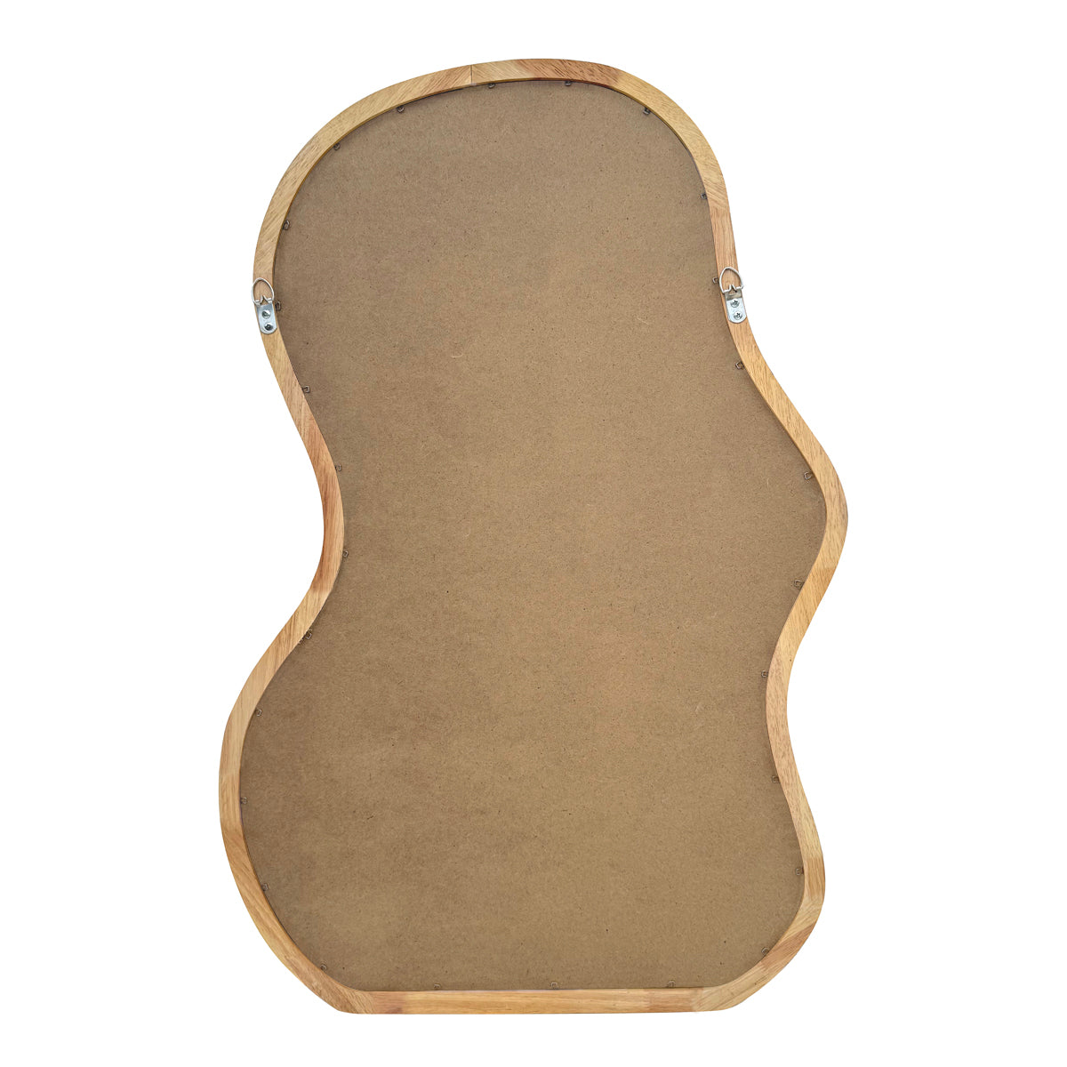 Florentina Oak Curve Wall Mirror 24x36 Inches - Elegant Oval Wooden Mirror for Living Room, Bedroom, Entryway - Home Decor & Interior Design Accent