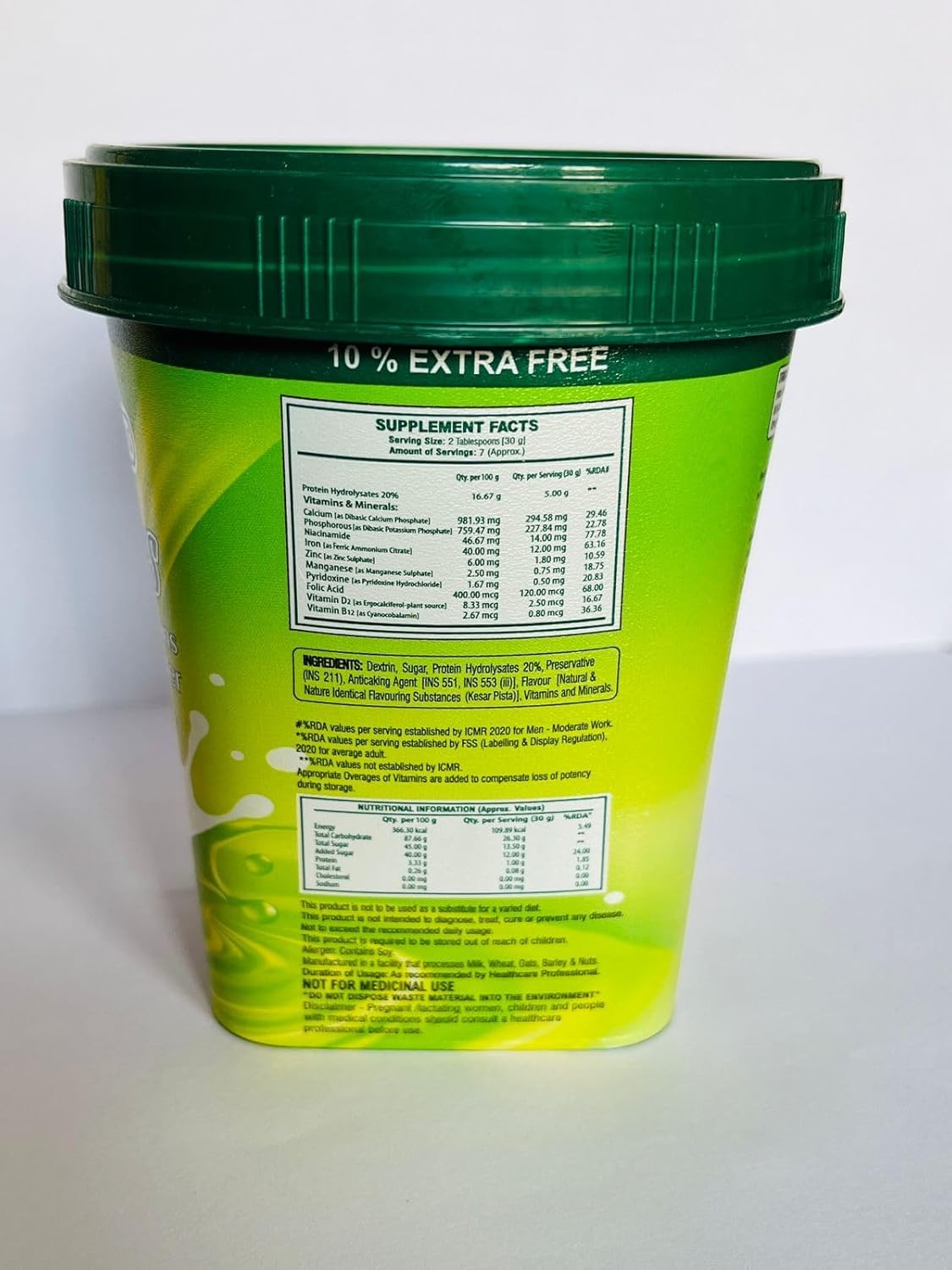 Protitas Protein Powder Pre-Workout Supplement with Vitamins & Minerals - Kesar Pista Flavor (Pack of 2) for Muscle Recovery & Energy Boost - Perfect for Gym, Fitness & Bodybuilding
