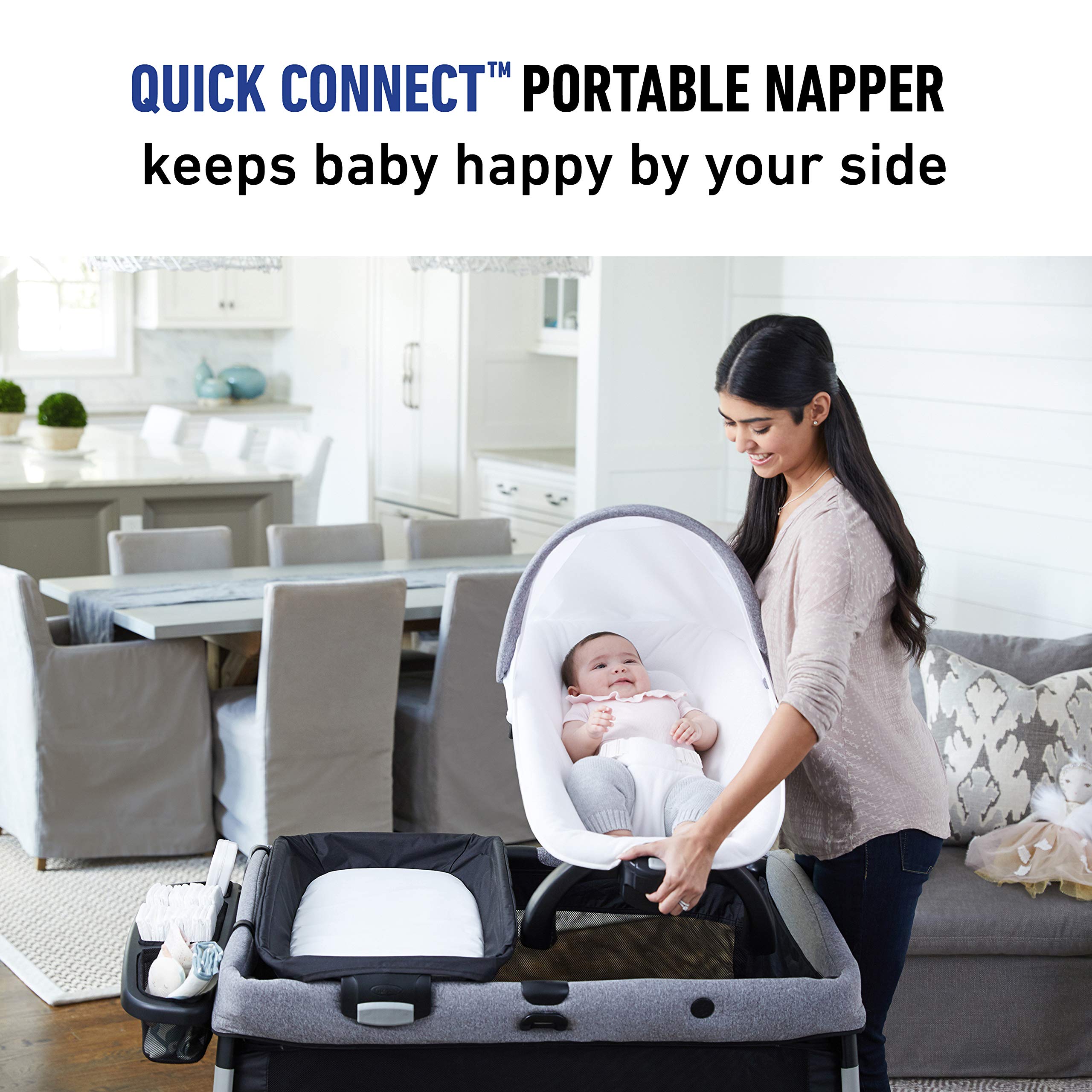 Graco Pack 'n Play FoldLite Playard - Lightweight Baby Playpen for Travel | Portable Compact Foldable Crib with Removable Mattress | Perfect for Home, Nursery & On-the-Go Parenting