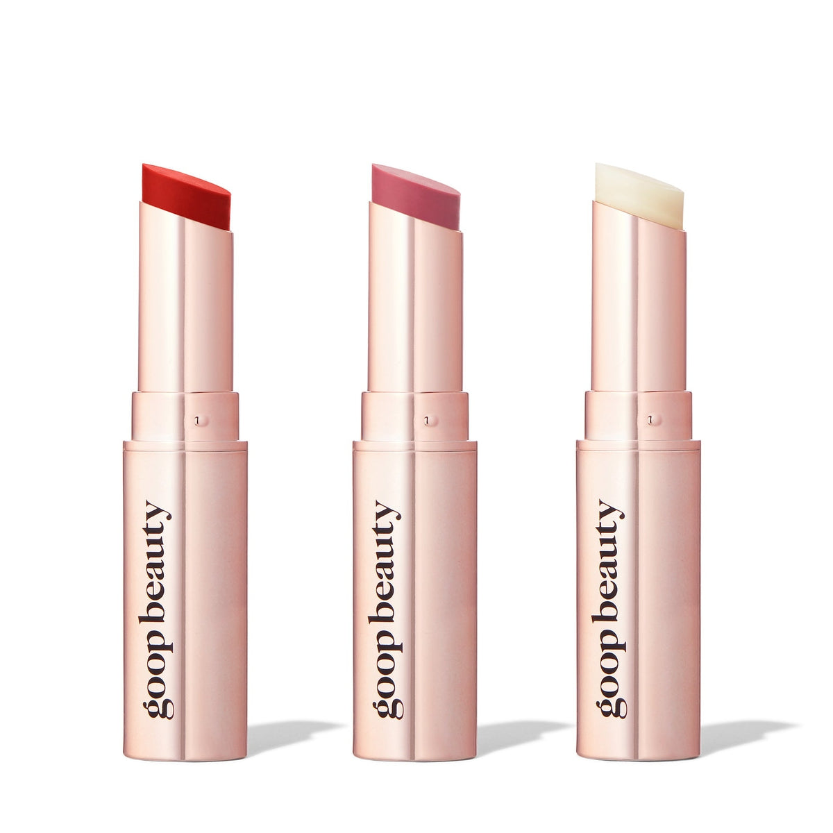 GOOPGENES Clean Nourishing Lip Balm Trio - Hydrating, Organic & Vegan Lip Care Set for Dry, Chapped Lips | Perfect for Daily Use, Travel & Gifts
