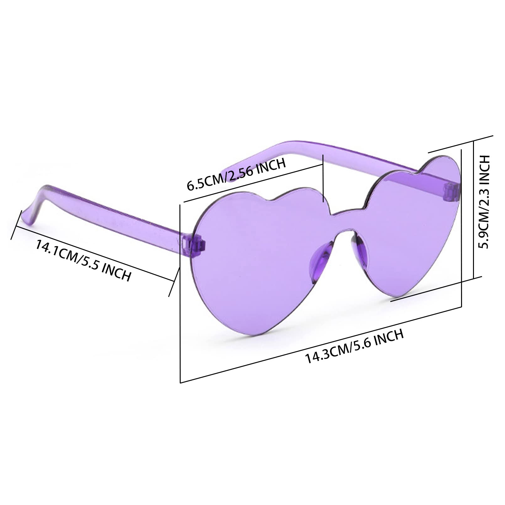 MAXJULI Heart-Shaped Sunglasses for Women & Girls - UV Protection, Neon Party Shades, Fashion Accessories - Perfect for Beach, Pool, and Summer Outings