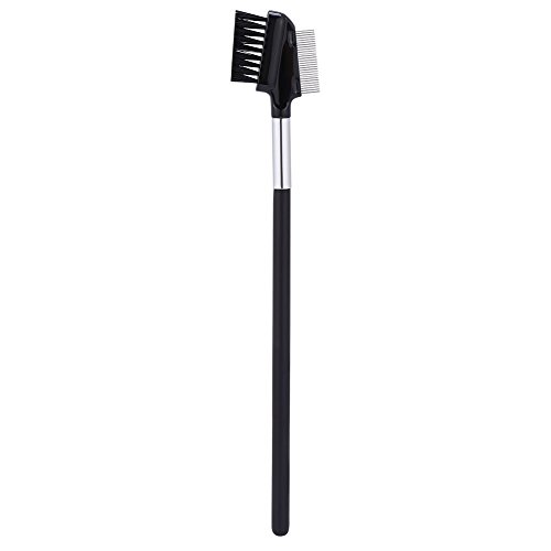 2-in-1 Stainless Steel Eyebrow Comb & Brush - Professional Eyelash Extension Tool for Perfect Brows & Lashes | Ideal for Home Makeup & Salon Use | Portable Cosmetic Brush for Eyebrow Grooming & Lash Styling