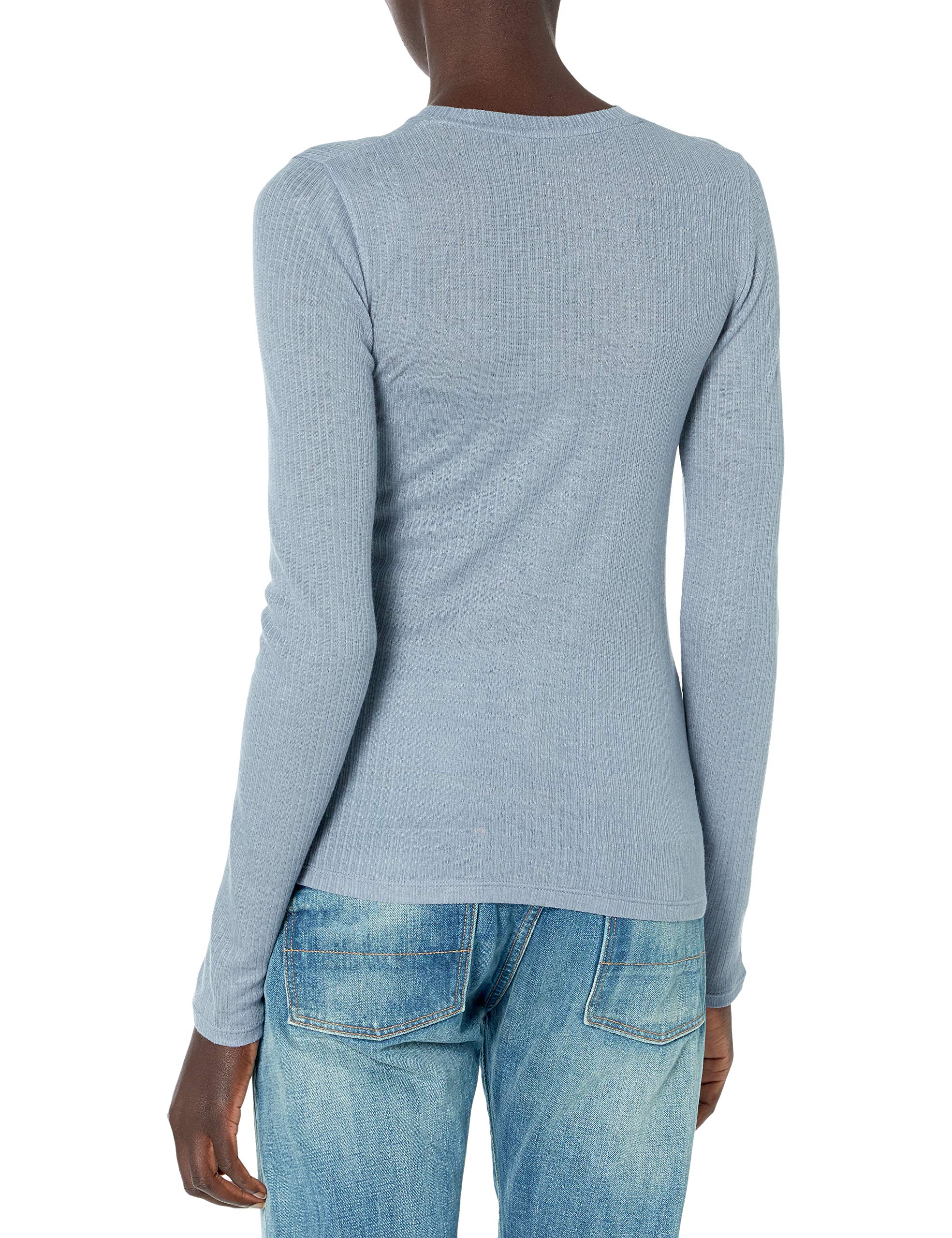 Vince Women's Ribbed Long Sleeve Crewneck Sweater - Soft Knit Pullover for Casual Wear, Office & Fall Layering