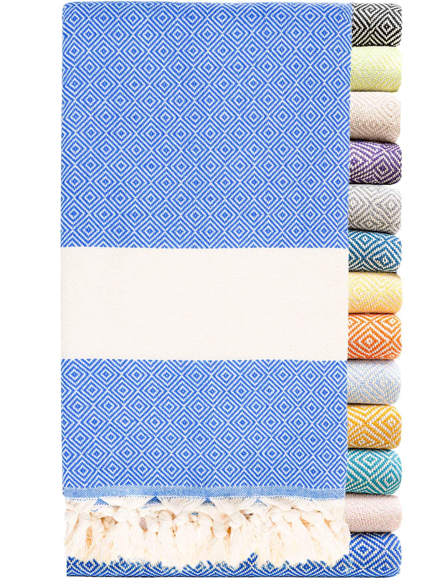 Premium Turkish Beach Towel - Extra Large 40x71 Inches, 100% Cotton, Quick Dry & Sand-Free - Oversized XL Blanket for Travel, Pool, Picnic - Cloud Sandproof Design - Perfect Beach Essentials for Women & Adults