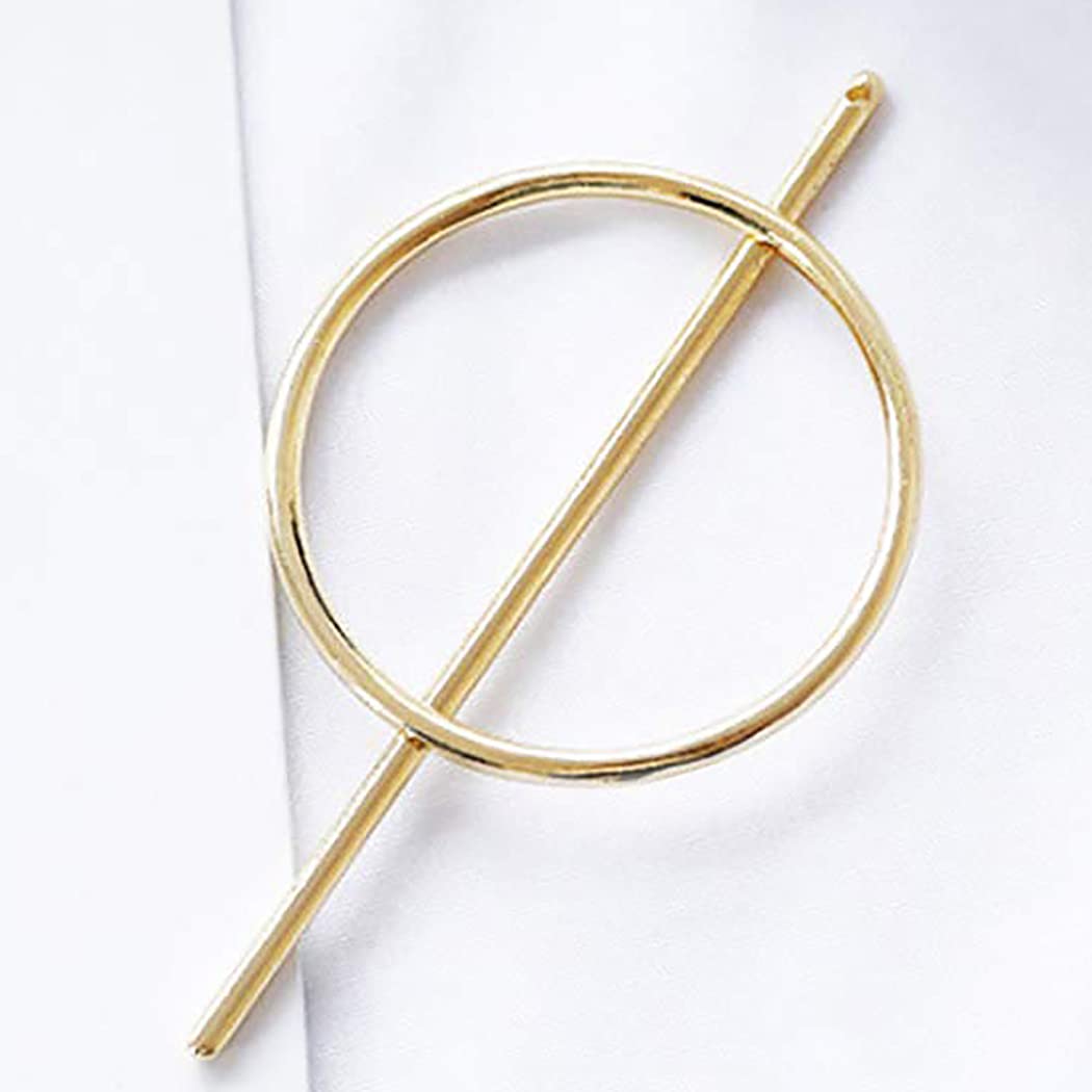 Dreamyn Round Hair Clips for Women - Hollow Circle Hair Barrettes, Geometric Hairpins, Minimalist Hair Accessories & Jewelry (Gold) | Perfect for Office, Wedding, Party & Everyday Use
