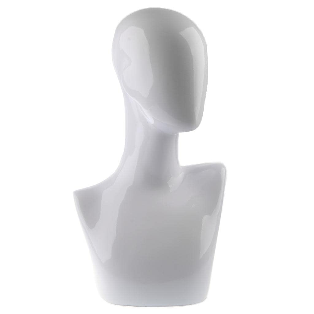 Milageto Female Manikin Head with Wig & Glasses - Adjustable Hat Display Stand for Salon, Barber Shop, and Cosmetology Training - Perfect for Hairstyling Practice, Wig Styling, and Accessory Display