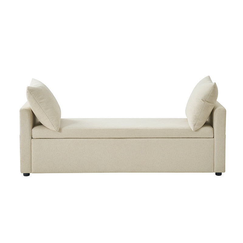 Gloria Functional Storage Bench with 2 Pillows - Entryway Seating, Shoe Storage & Living Room Decor