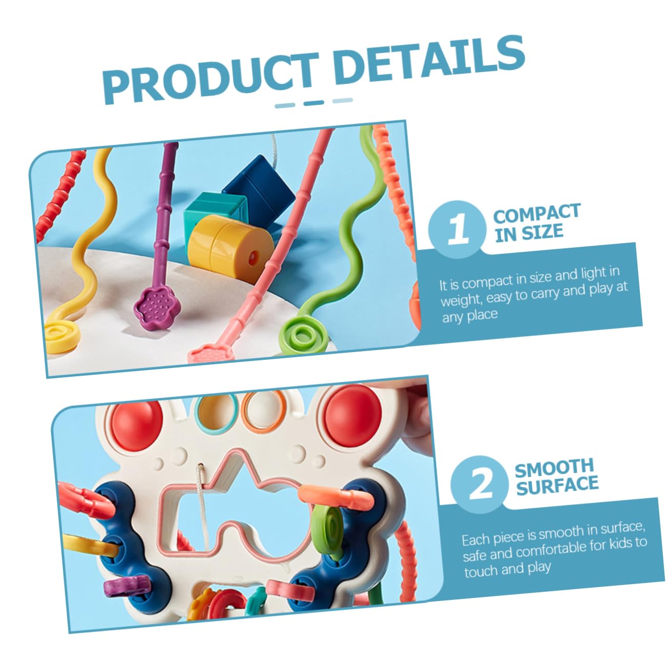 VICASKY 3-Piece Baby Pumping Toys for Fine Motor Skills Development - Educational Sensory Toys for Toddlers, Tummy Time & Pull Toy for Early Learning - Perfect for Playtime, Daycare & Montessori Activities
